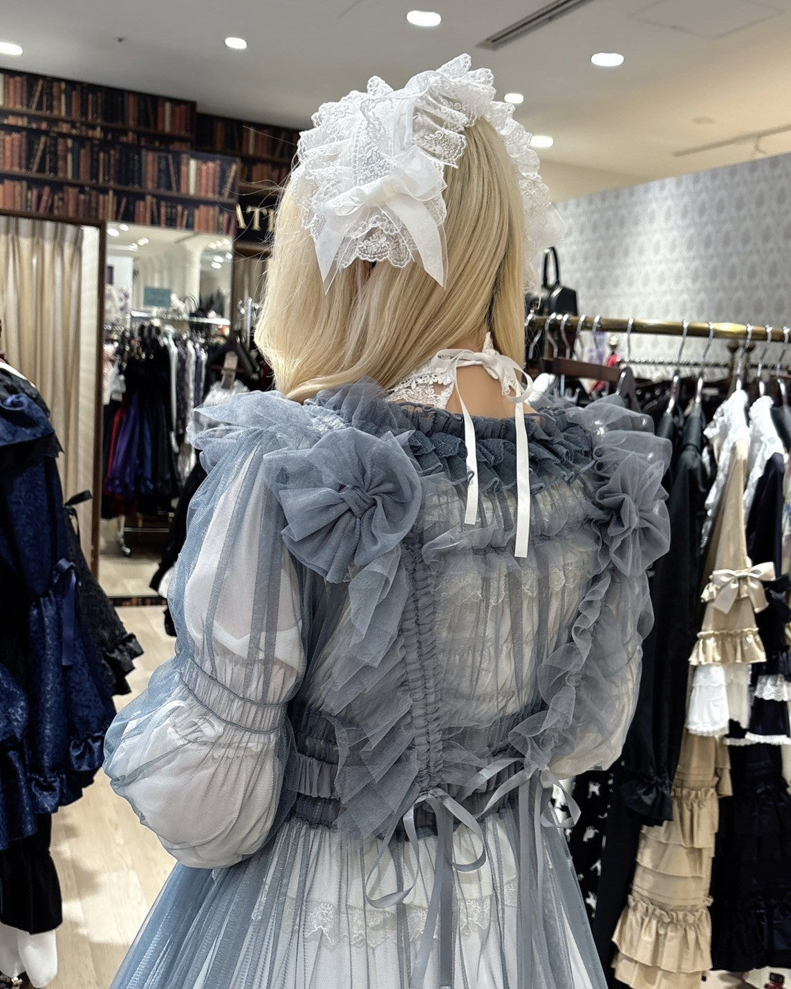 【Vallee lys】Vallee Nocturne Tulle Jumper Skirt白色/波尔多/紫色/黑色