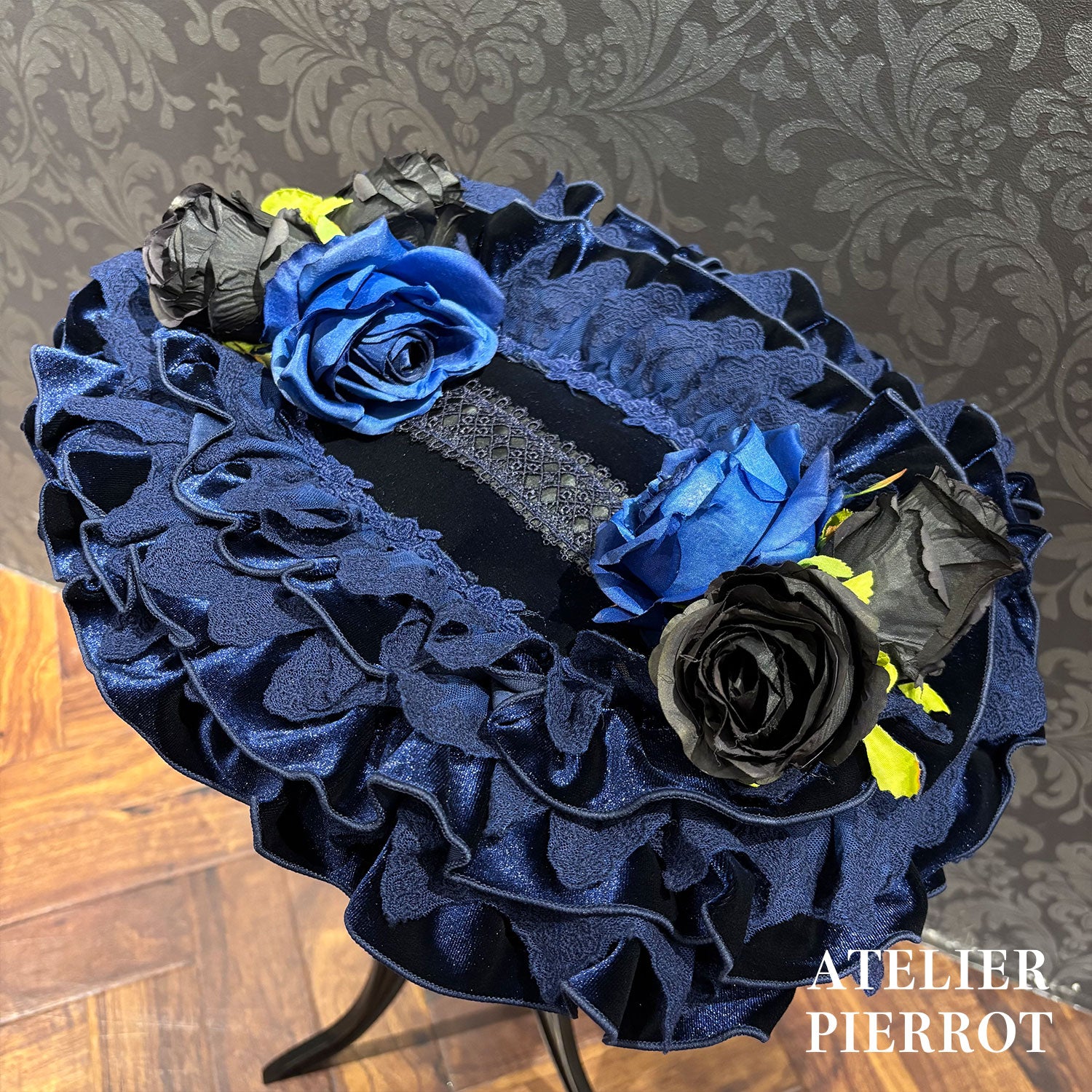 【ATELIER PIERROT】 Adenophora Grand Headdress Bordeaux/Marine/Schwarz★Von Anfang bis Mitte September entlassen★