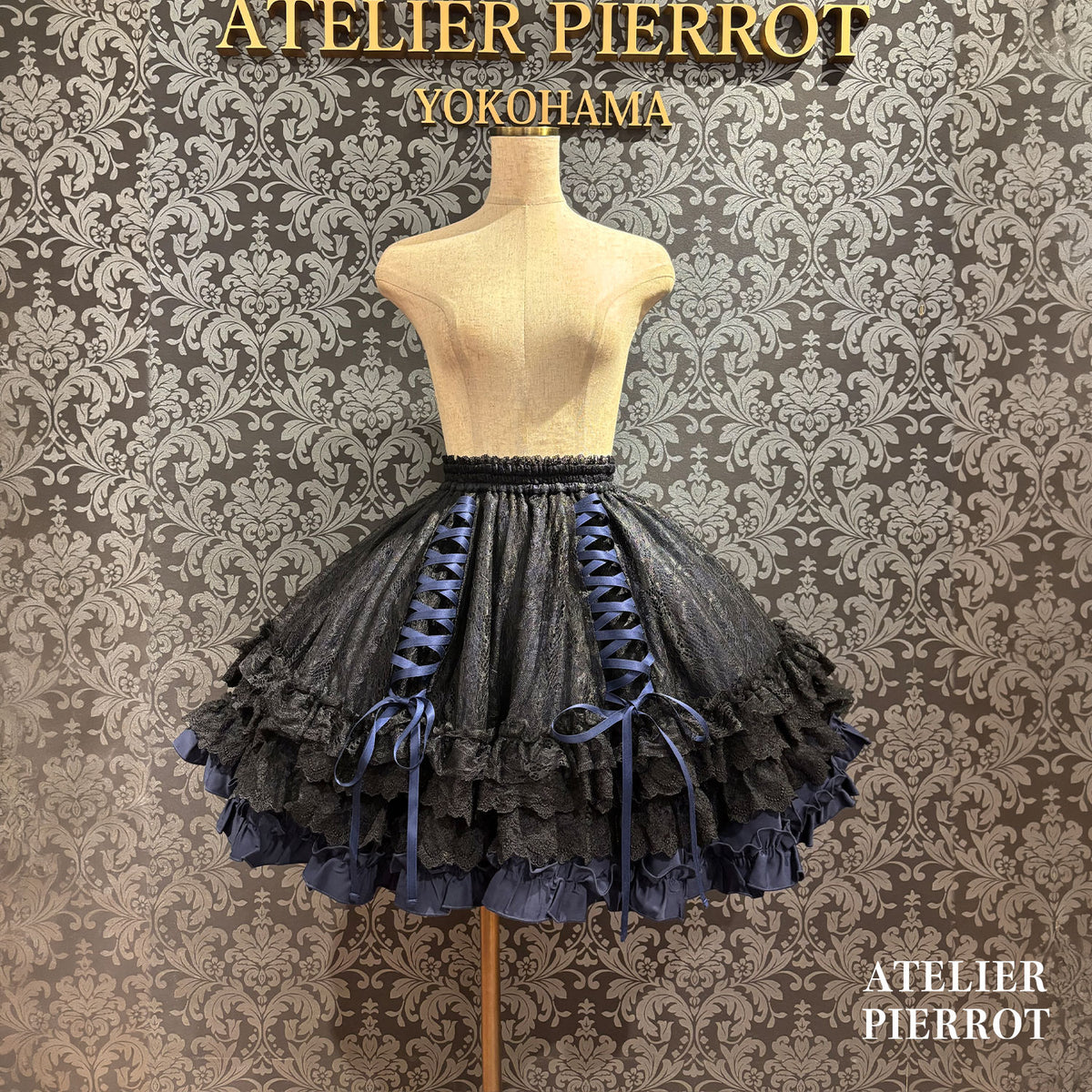 【ATELIER PIERROT】 ★现已接受预订★ Lacrimosa 系带裙White/Bordeaux/Purple/Navy/Black