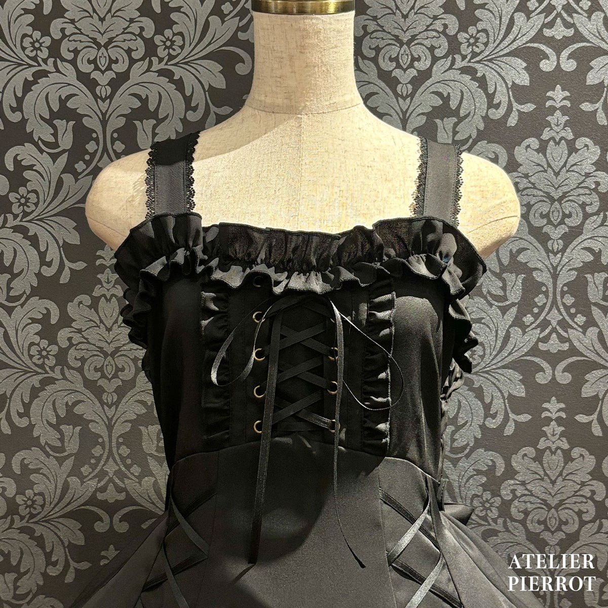 【ATELIER PIERROT】 ★ご予約受付中★ AdenophoraBabydoll Jumperskirt ホワイト/ボルドー/パープル/ネイビー/ブラック