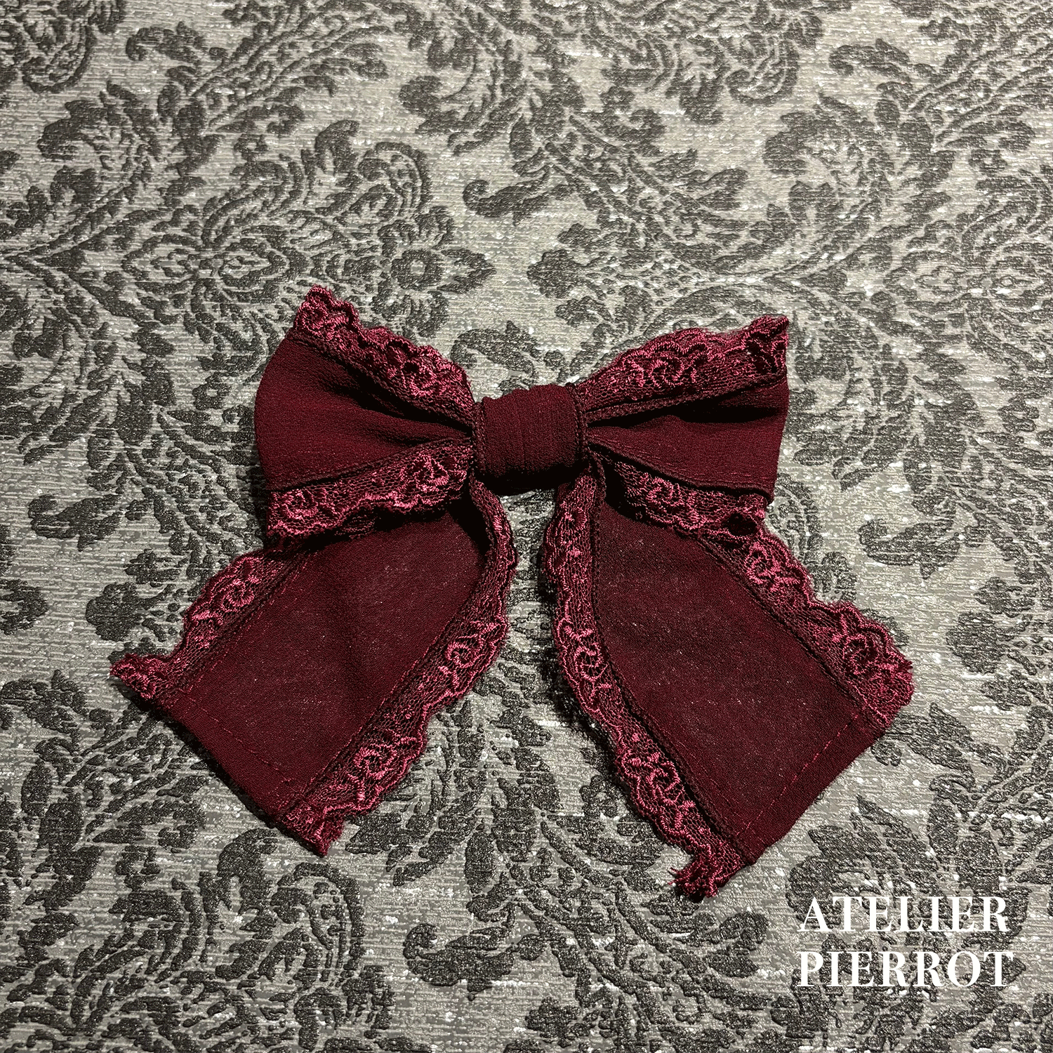 【ATELIER PIERROTLACE GRACE Choker White/Bordeaux/Purple/Green/Navy/Black★5 월 말에 출시되었습니다★
