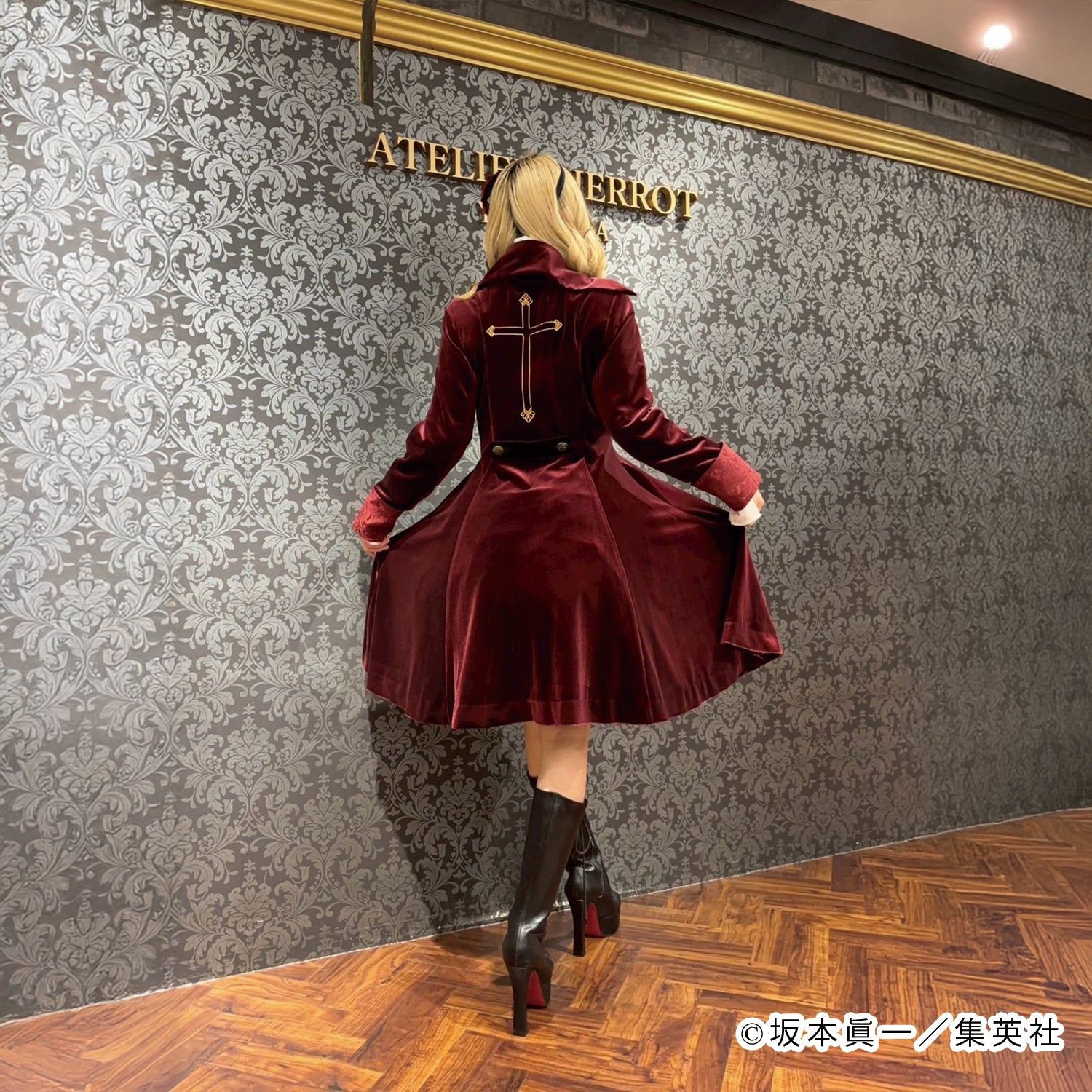 【ATELIER PIERROT】 「 イノサン 」 ロングジャケット 赤 ( 刺繍あり ) /青( 刺繍なし ) /黒 ( 刺繍なし )