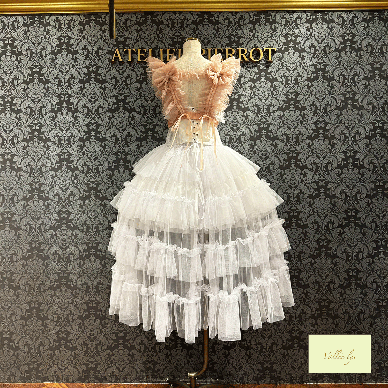 【Vallee lys】Vallee Nocturne Tulle Jumper Skirt白色/波尔多/紫色/黑色