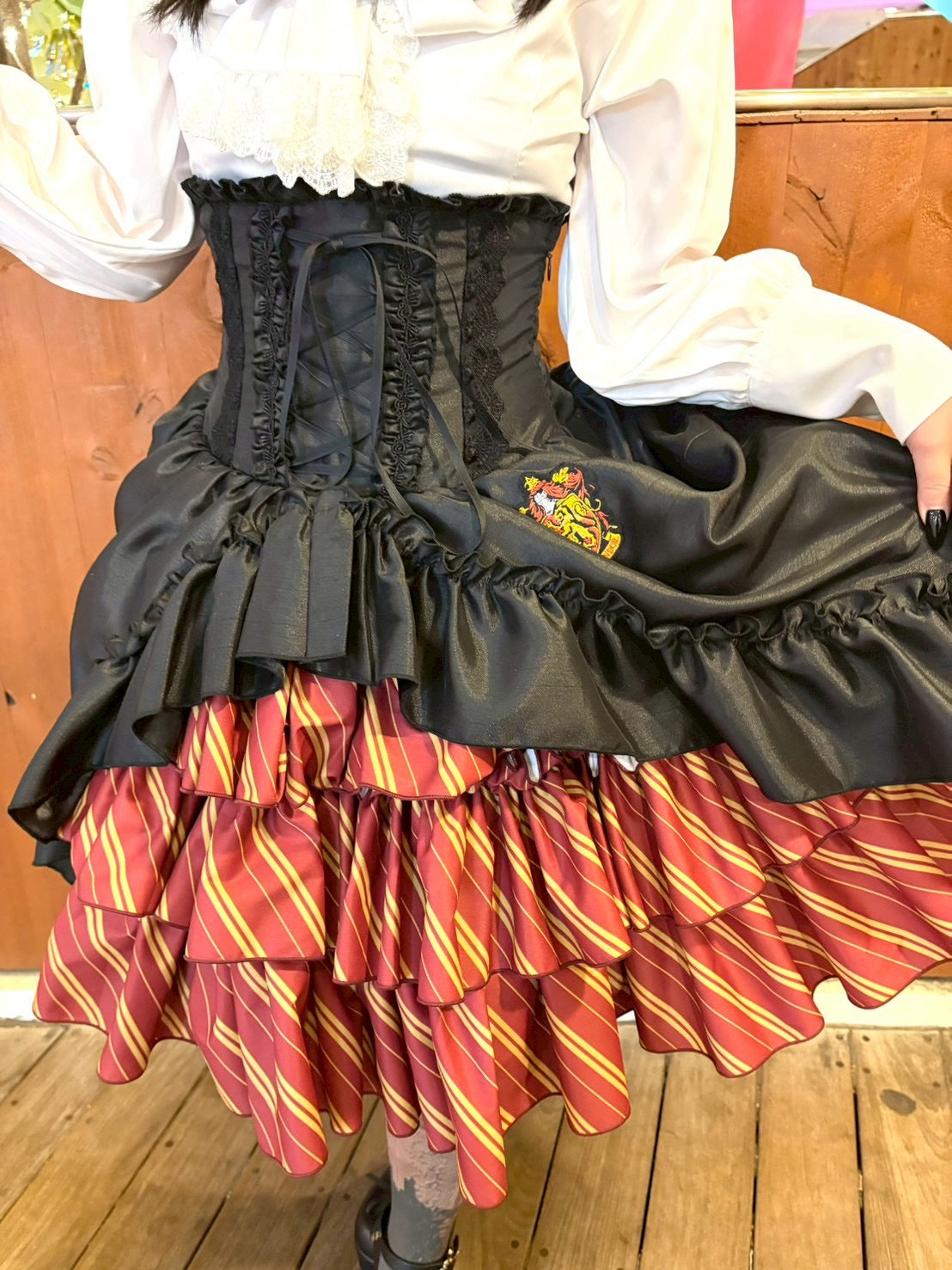 【ATELIER PIERROT】 Harry Potter ハリーポッター/バッスルコルセットスカート グリフィンドール/スリザリン/ハッフルパフ/レイブンクロー
