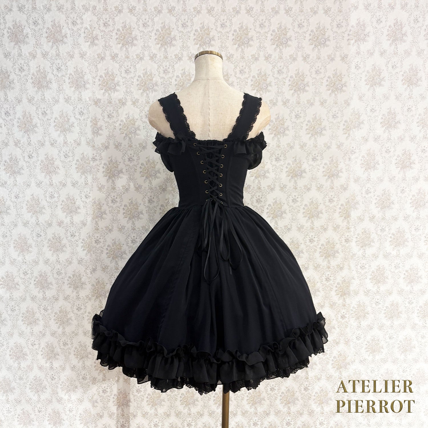 【ATELIER PIERROT】 Eternal Waltz Jumper Skirt ホワイト/ボルドー/パープル/ネイビー/ブラック×ホワイト/ブラック