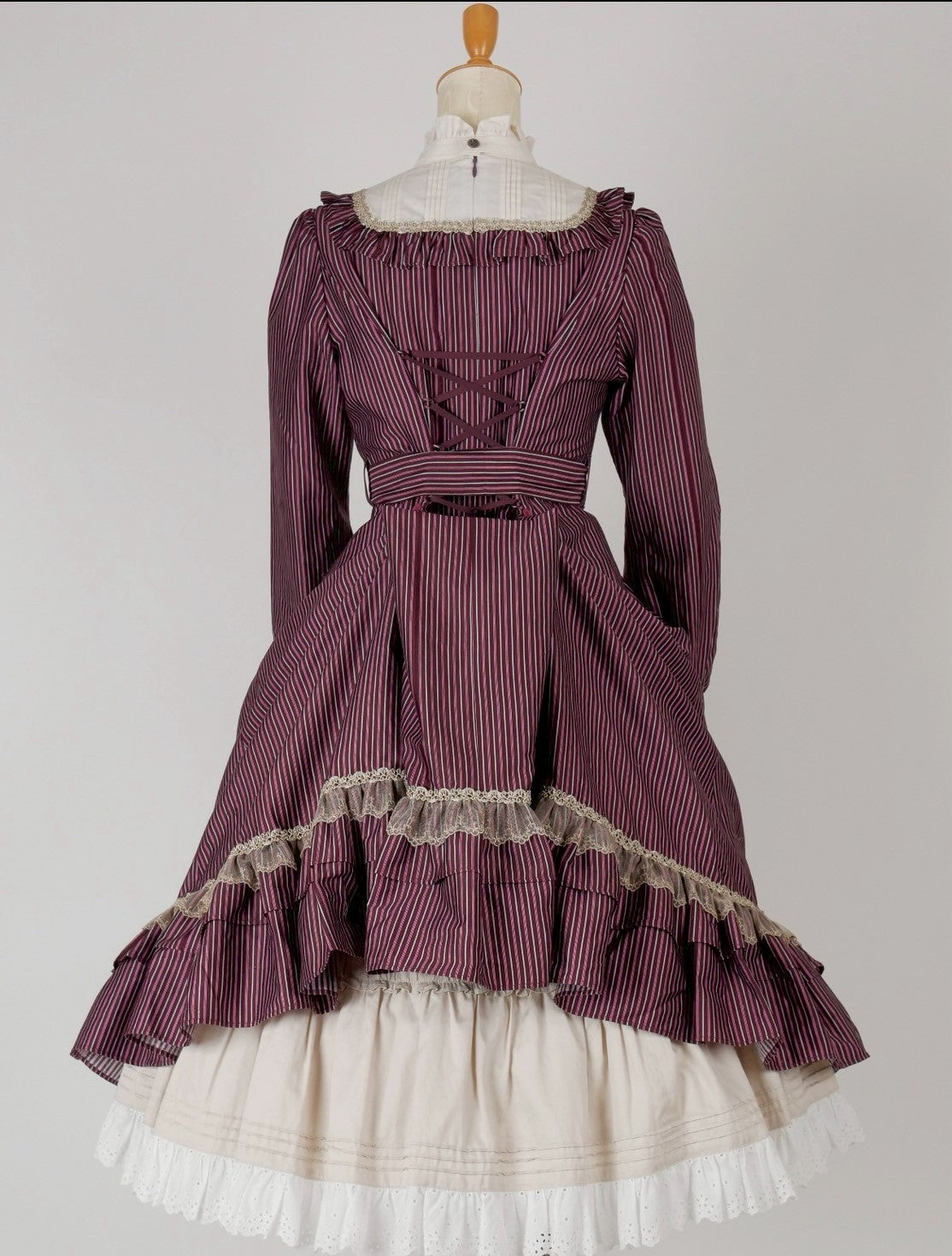 【Victorian maiden】ヴィクトリアンメイデン 英国レジメンクラシカルドールドレス ボルドー/ネイビー/ブラック 通常丈/ロング丈 ★受注期間5月14日(水)まで★