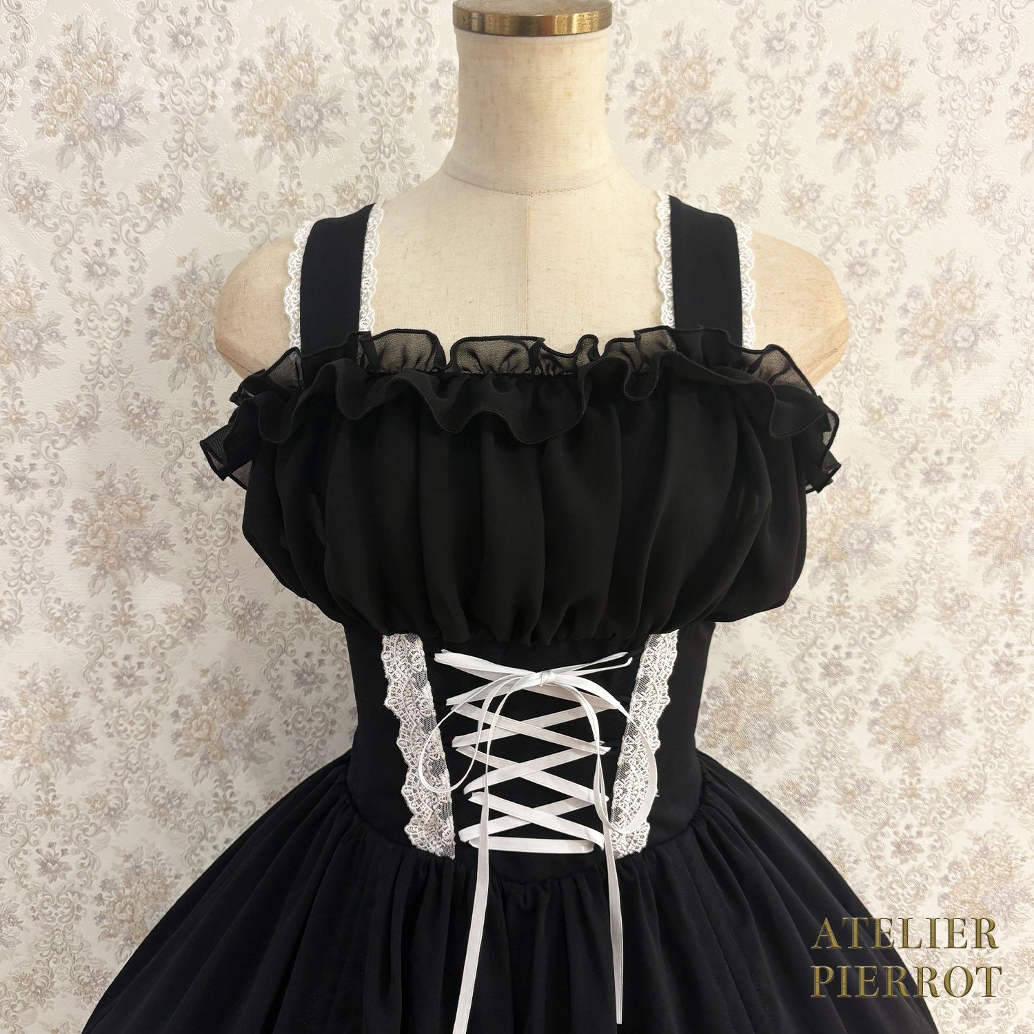 【ATELIER PIERROT】 Eternal Waltz Jumper Skirt ホワイト/ボルドー/パープル/ネイビー/ブラック×ホワイト/ブラック
