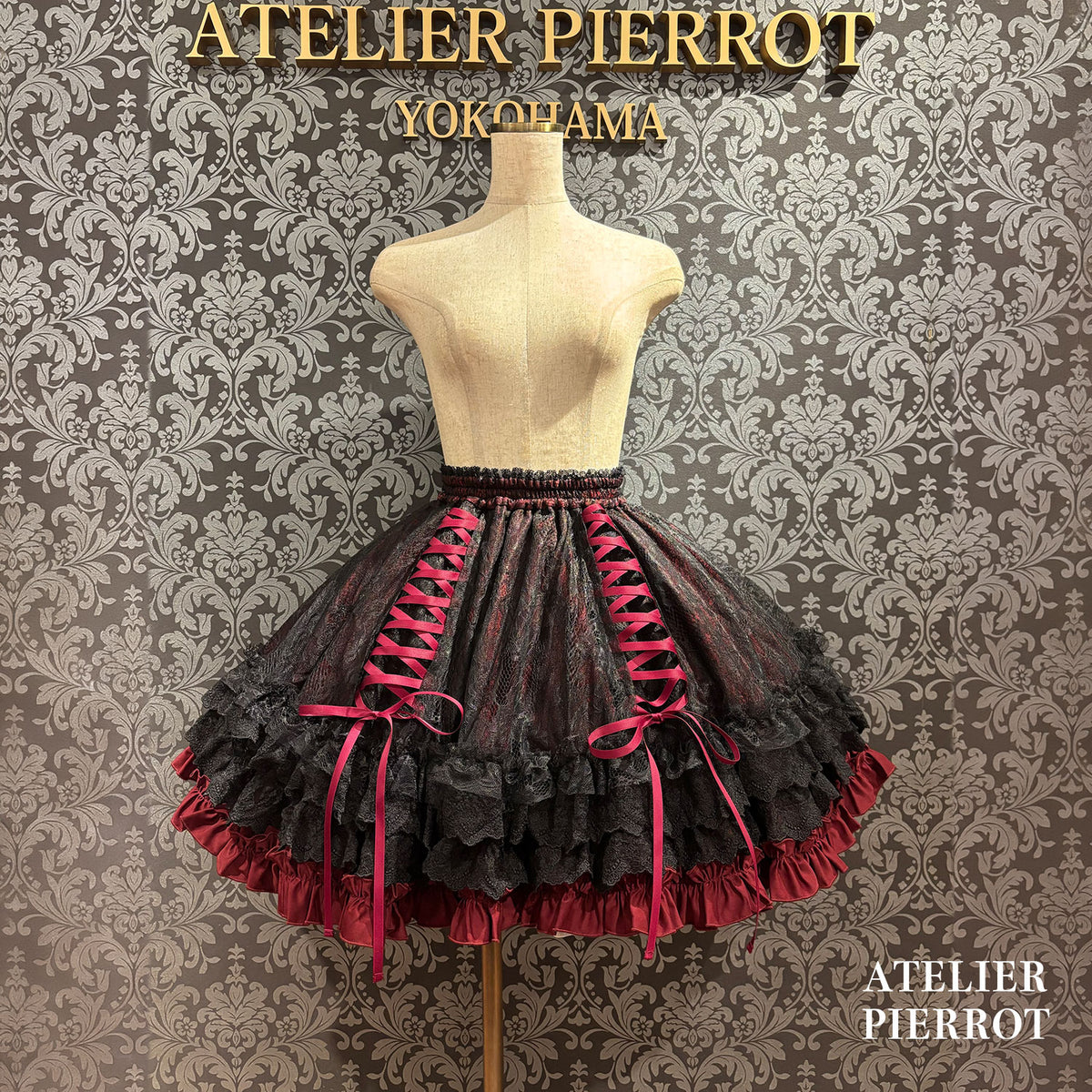 【ATELIER PIERROT】 ★现已接受预订★ Lacrimosa 系带裙White/Bordeaux/Purple/Navy/Black