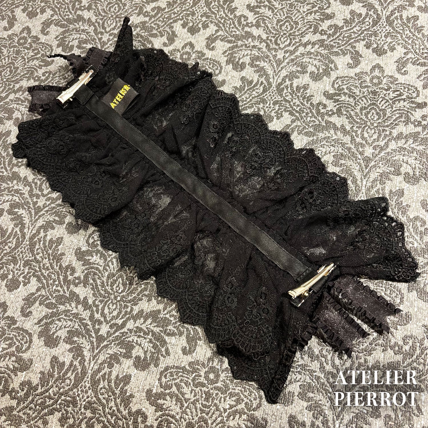 【ATELIER PIERROT】 Mystic Ribbon Lattice HeadDress アイボリー/ ボルドー/ネイビー/ブラック