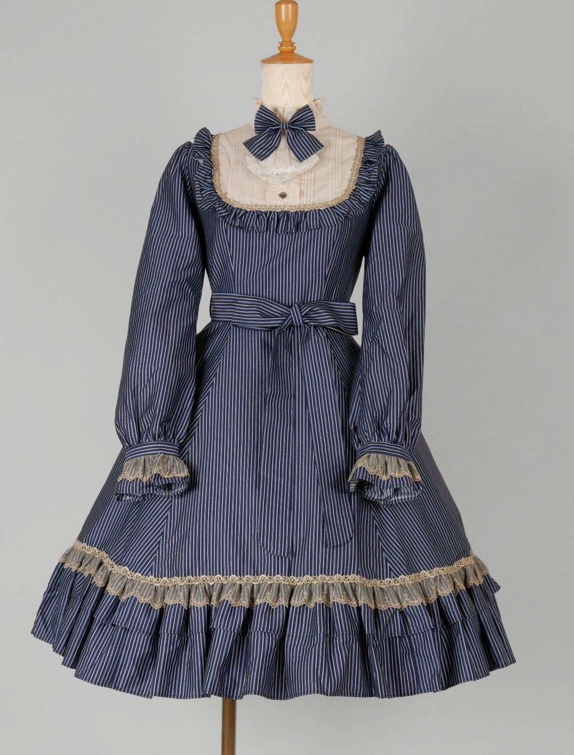 【Victorian maiden】ヴィクトリアンメイデン 英国レジメンクラシカルドールドレス ボルドー/ネイビー/ブラック 通常丈/ロング丈 ★受注期間5月14日(水)まで★