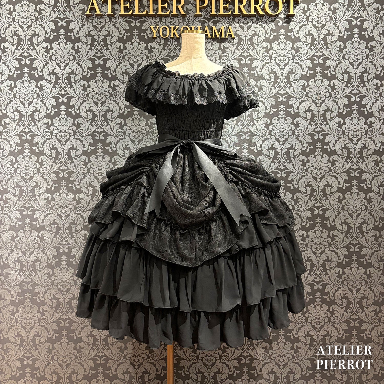 【ATELIER PIERROT】 Ruined Castle Dress 新色ホワイト/ボルドー/新色パープル/ネイビー/ホワイト×ブラック/ブラック