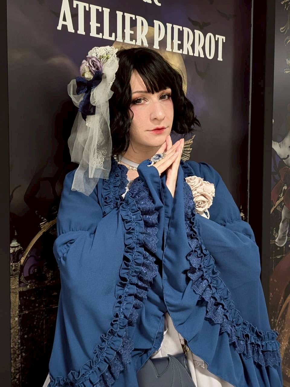 【ATELIER PIERROT】 Aveline Mimore Dress ホワイト/ラベンダー/ネイビー/ブラック★ダブルポイントフェア対象商品6月14日(日)まで★