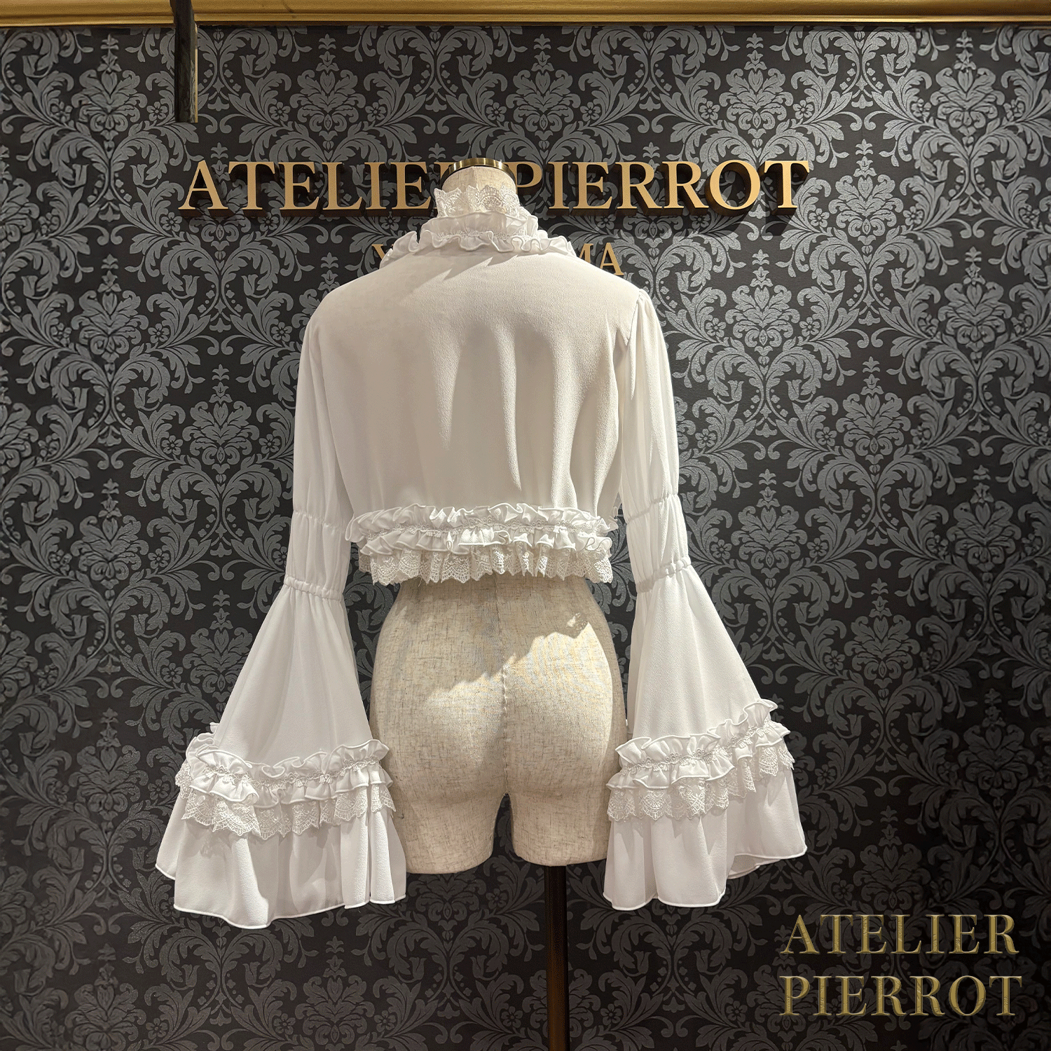 【ATELIER PIERROTPrincess Sleeve Bolero白/酒/海蓝色/黑