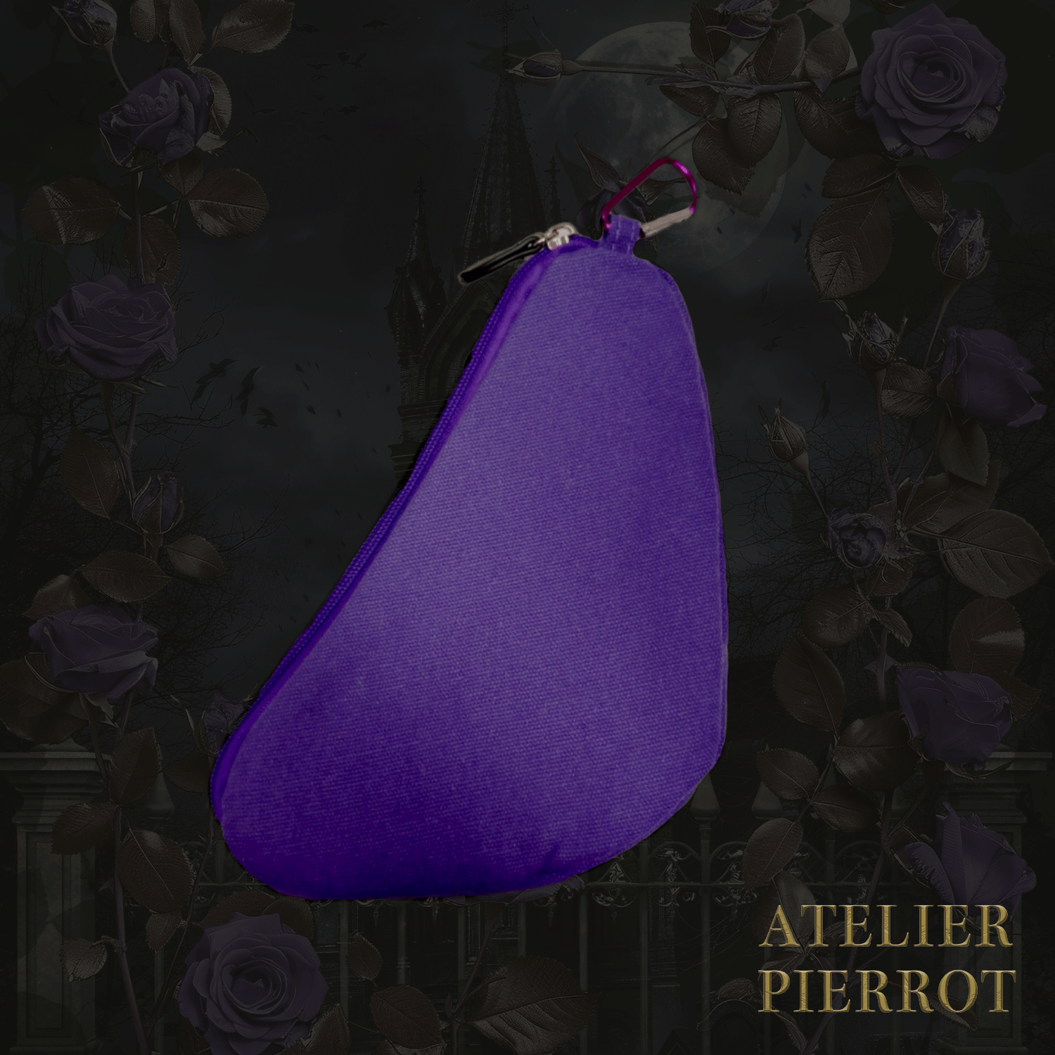 【ATELIER PIERROT“Nocturnal Grave” Corvin Pouch紫色/黑色