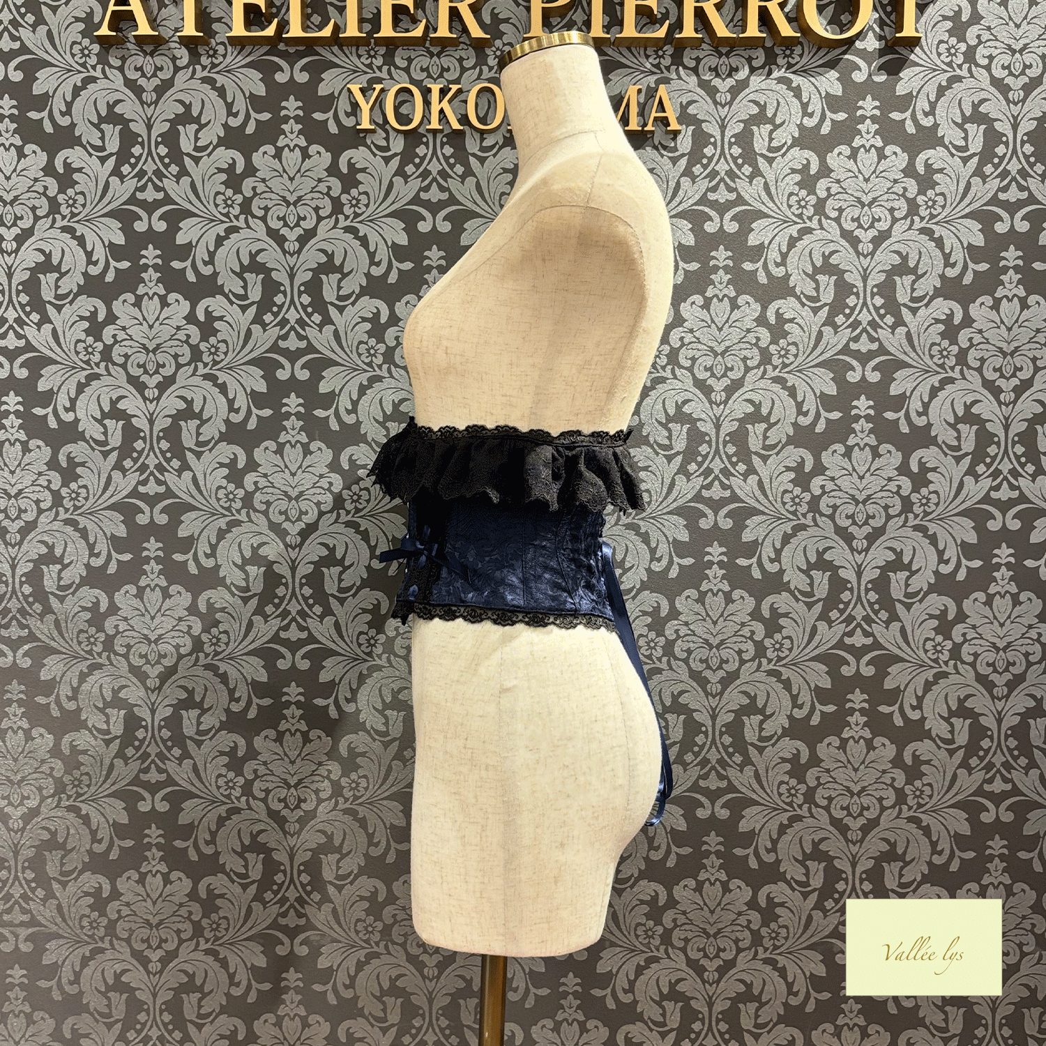 【Vallée lys】ヴァレリス Fleur de Brume Corset ホワイト/ピンク/ボルドー/ネイビー/ブラック