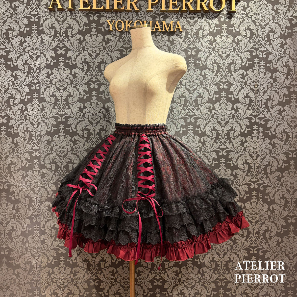 【ATELIER PIERROT】 ★现已接受预订★ Lacrimosa 系带裙White/Bordeaux/Purple/Navy/Black