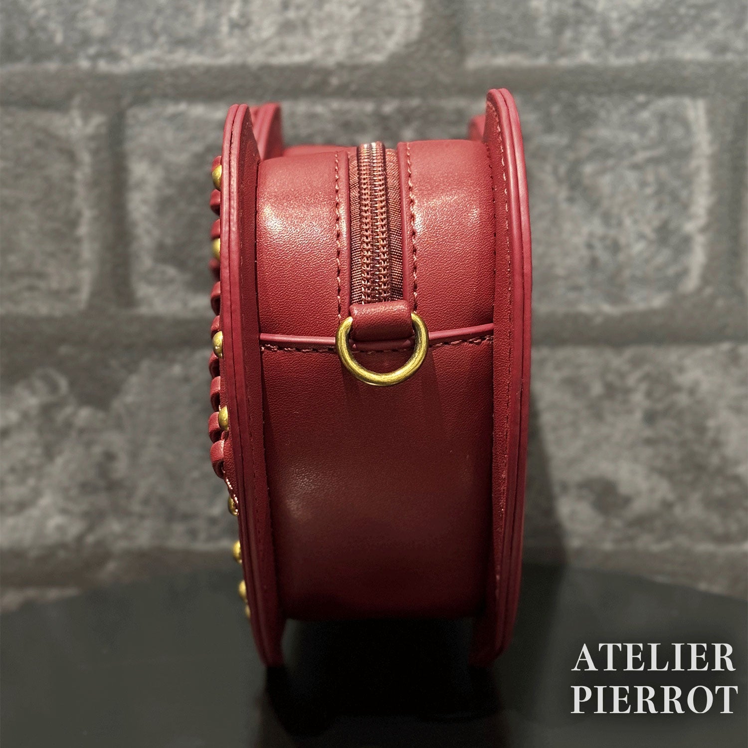 【ATELIER PIERROT】 Mended Heart Shoulder BAG White/Bordeaux/Black ★Released in mid-February★