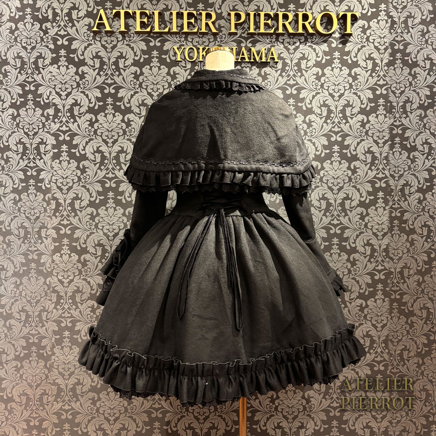 【ATELIER PIERROT】 Fleur d'Hiver Coat White/Bordeaux/Navy/Black★Released from late October to early November★