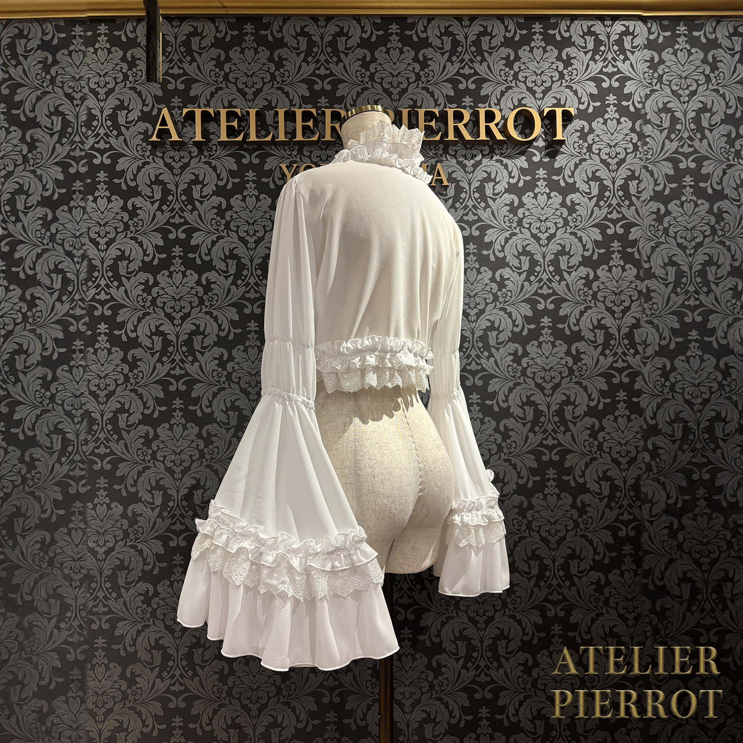 【ATELIER PIERROTPrincess Sleeve Bolero白/酒/海蓝色/黑