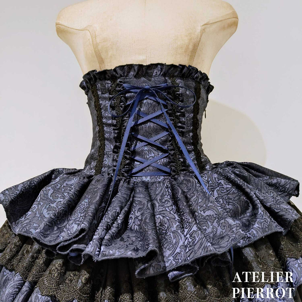 【ATELIER PIERROT】 Royal Nocturne Mini Corset Skirt ホワイト/ピンク/ワイン/グリーン/ネイビー/ブラック