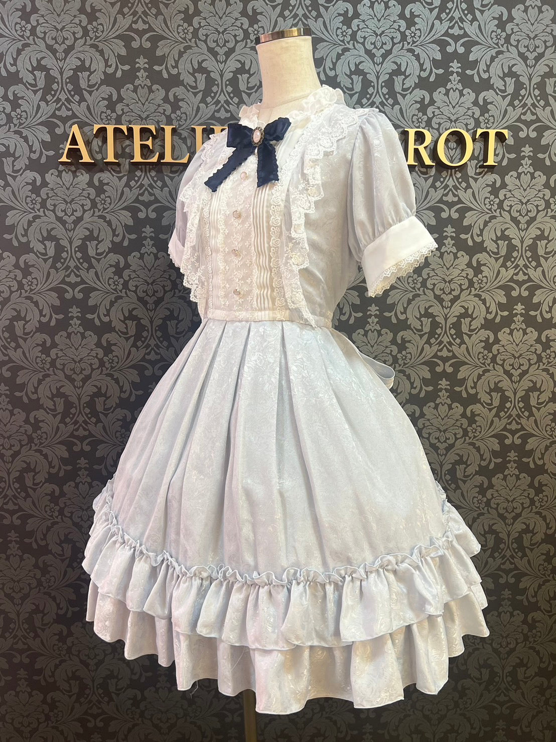 【Pina sweet collection】ピナスイートコレクション ローズジャガードワンピース (半袖)