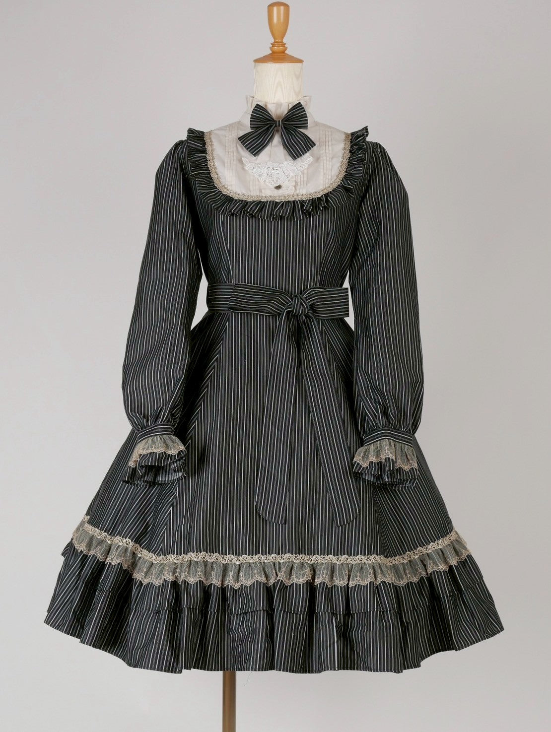 【Victorian maiden】ヴィクトリアンメイデン 英国レジメンクラシカルドールドレス ボルドー/ネイビー/ブラック 通常丈/ロング丈 ★受注期間5月14日(水)まで★