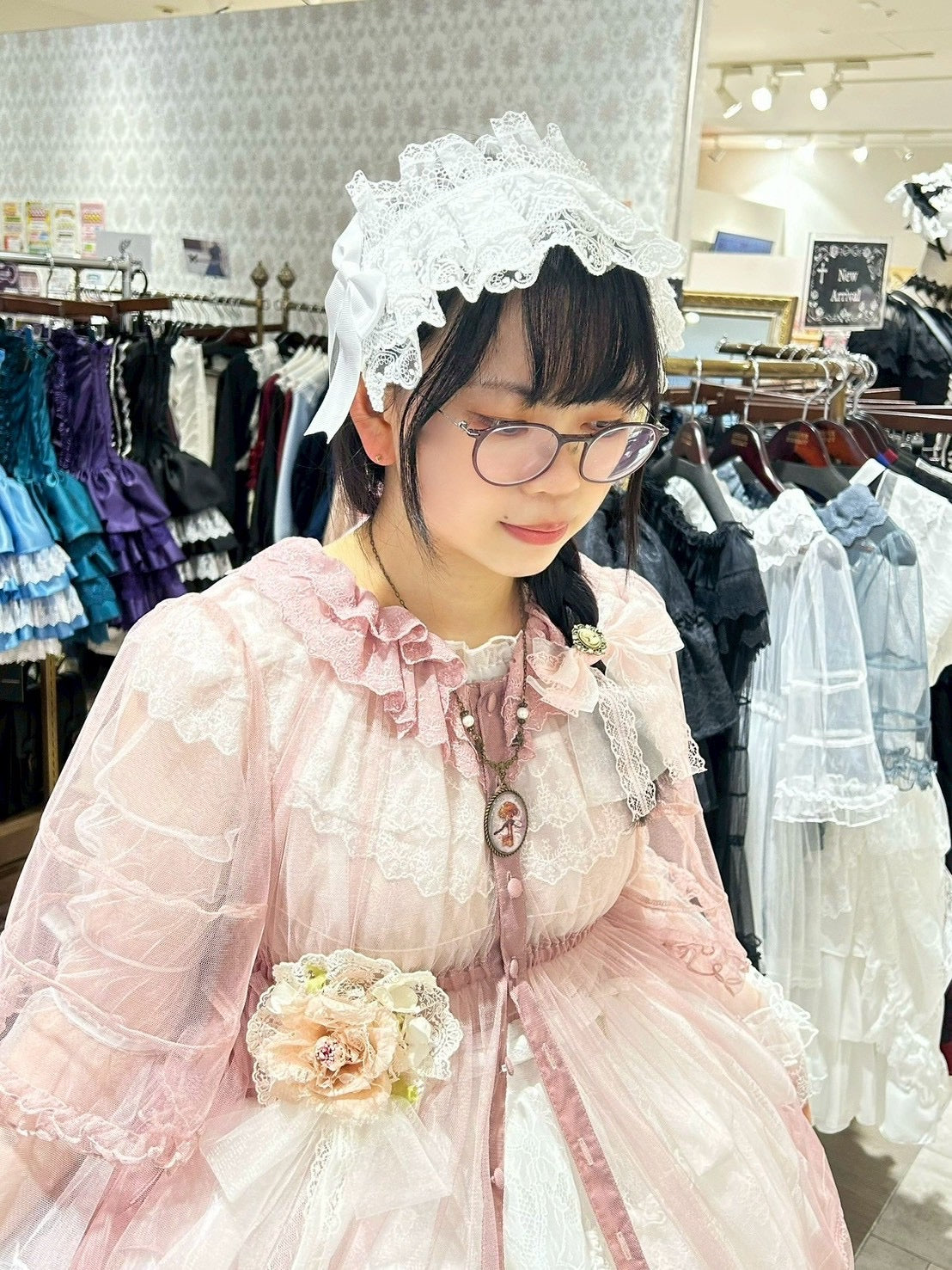 【Vallée lys】ヴァレリス Nocturne Sheer Tulle Dress ホワイト/ピンク/グレー/ボルドー/パープル/ブラック