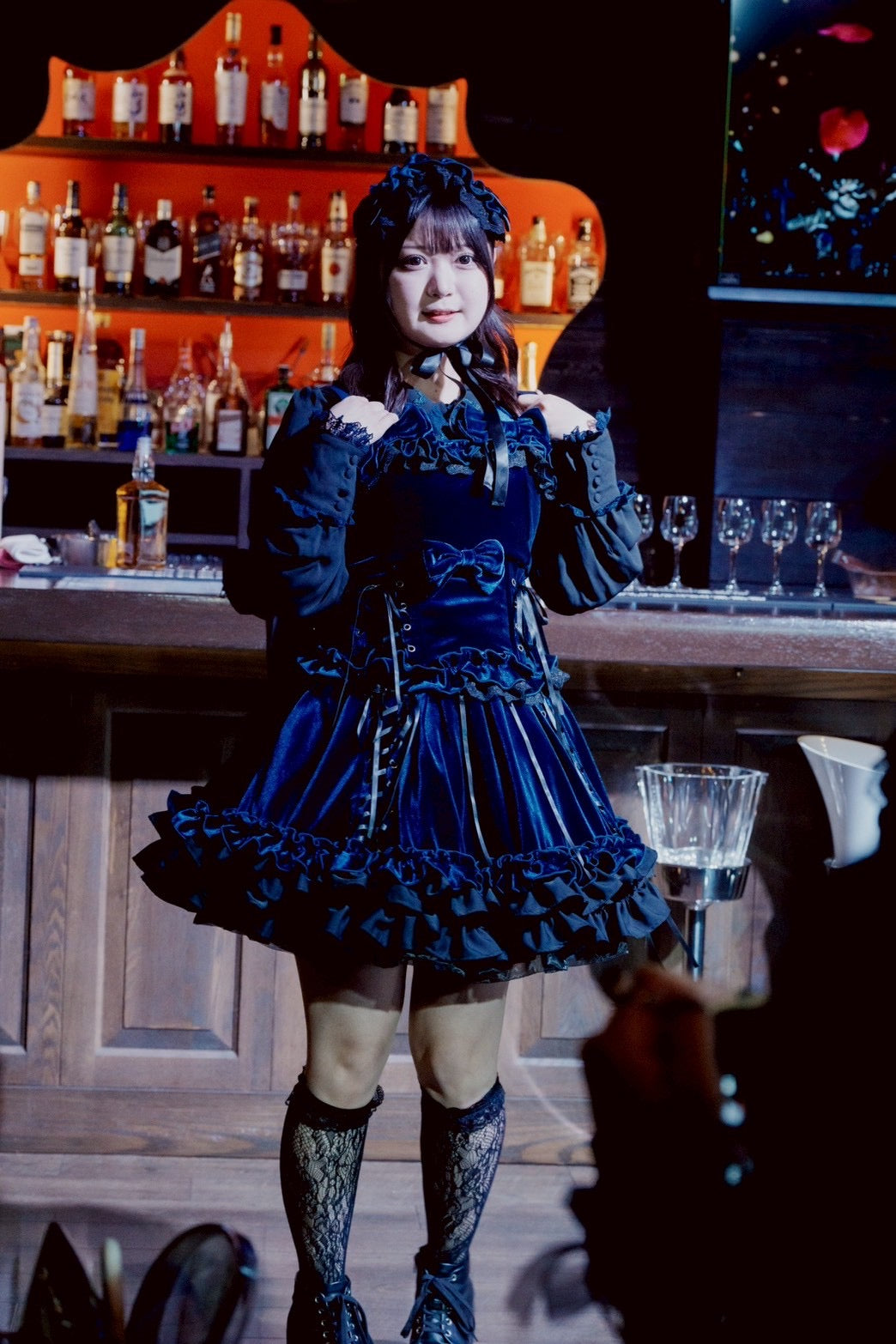 【ATELIER PIERROTAdenophora 레이스 업 Camisole Bordeaux/Navy/Black★10 월 초에서 중순까지 출시 될 예정입니다★