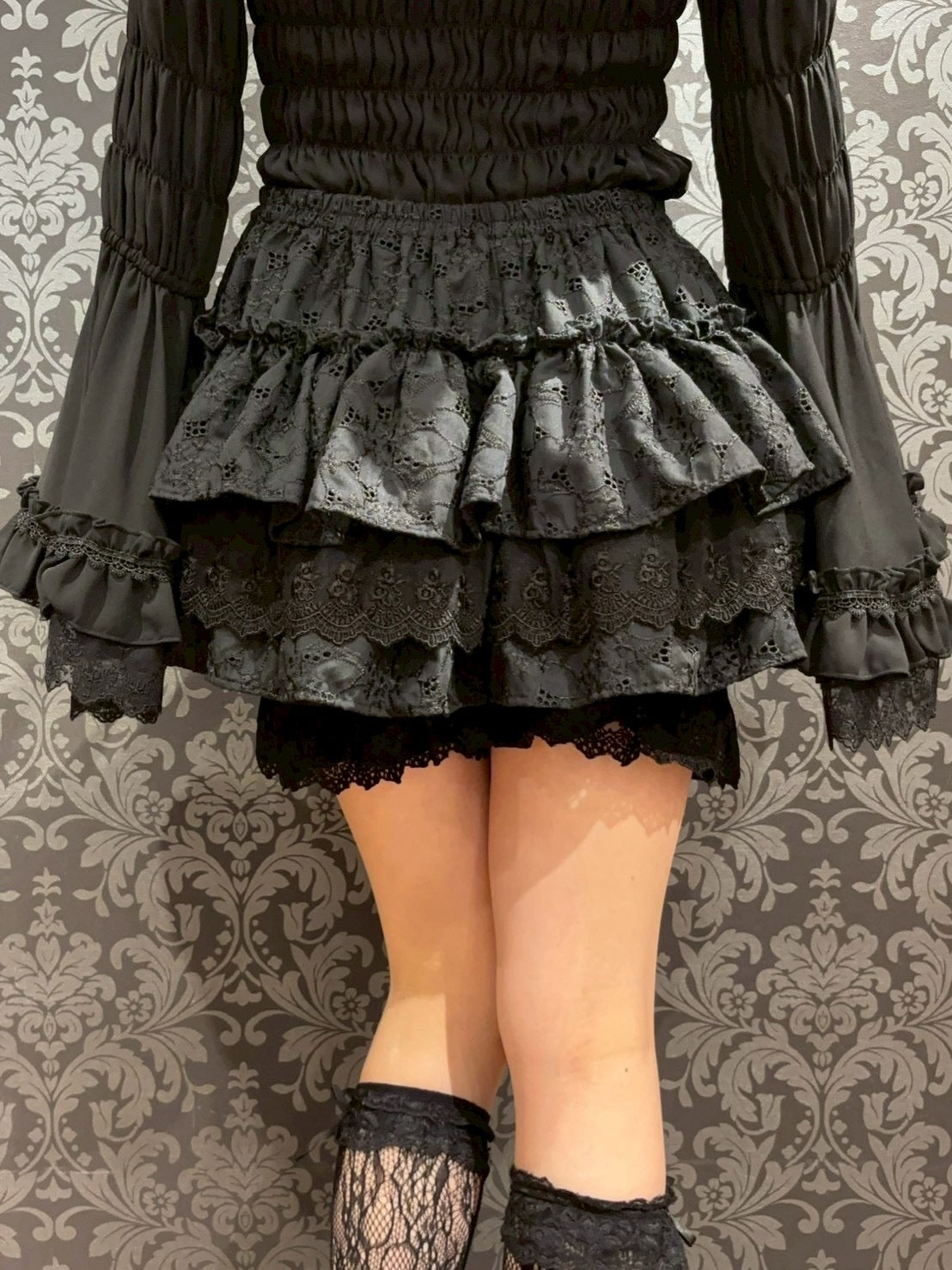 【ATELIER PIERROT】 Sanctuaire Lace Drawers ホワイト/ボルドー/ブラック