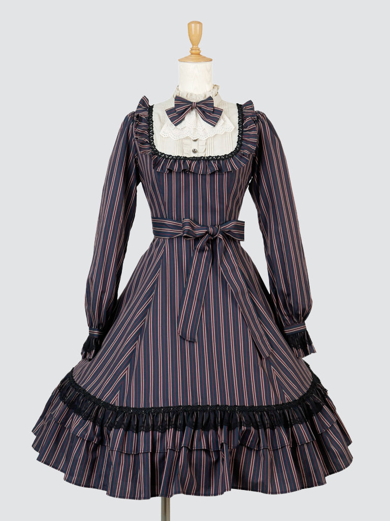 【Victorian maiden】빅토리안 메이든 클래식 돌 미디 길이(노멀 사이즈/플러스 사이즈)Bordeaux/Navy/Black 일반 사이즈/플러스 사이즈