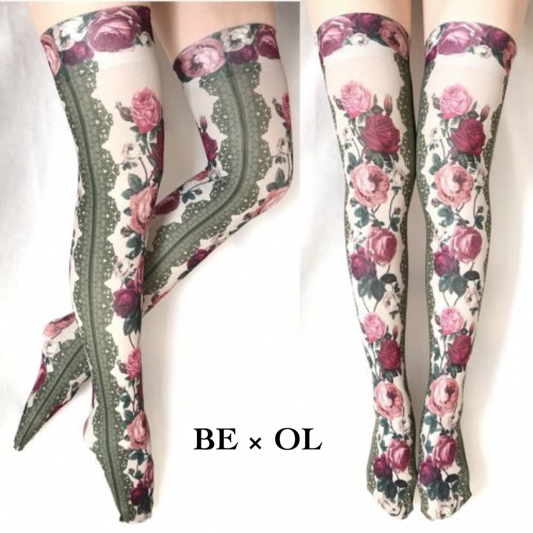 【Morun×Muuna Stoik】モランムーナストイック Rose’s thornオーバーニーソックス