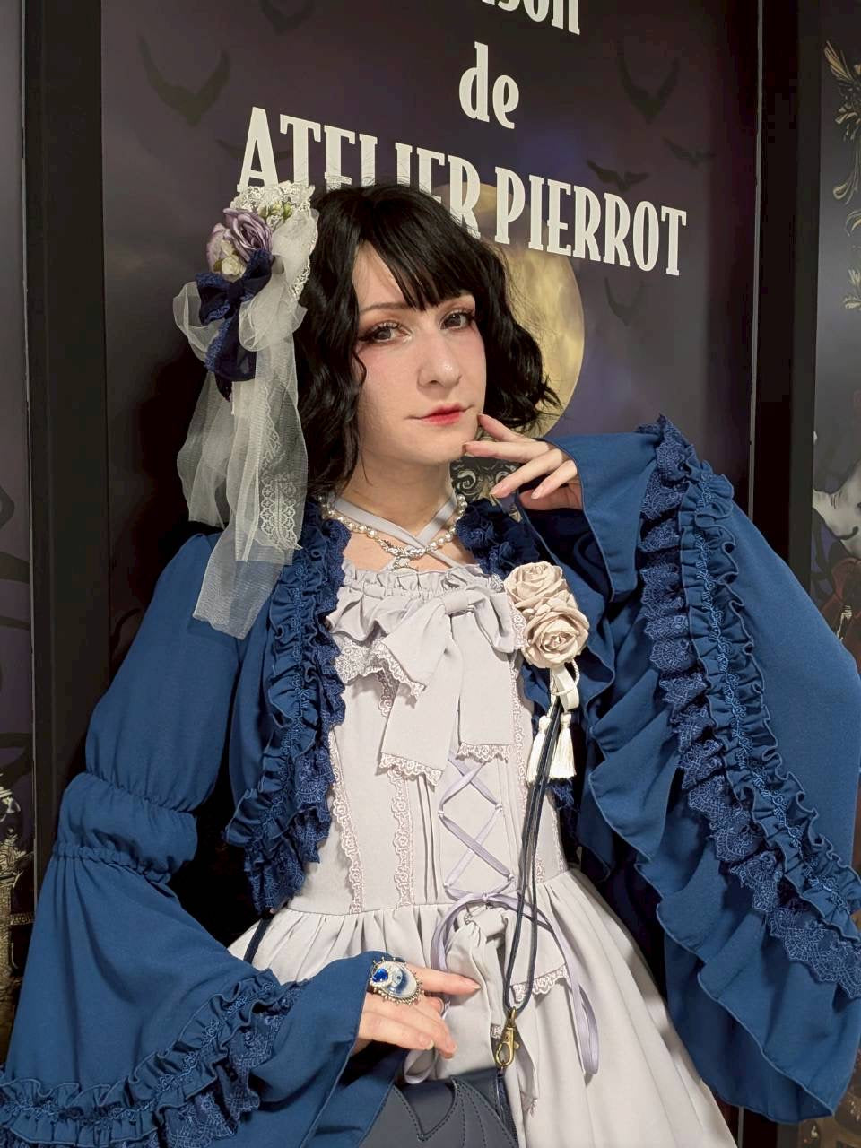 【ATELIER PIERROT】 Aveline Mimore Dress ホワイト/ラベンダー/ネイビー/ブラック★ダブルポイントフェア対象商品6月14日(日)まで★