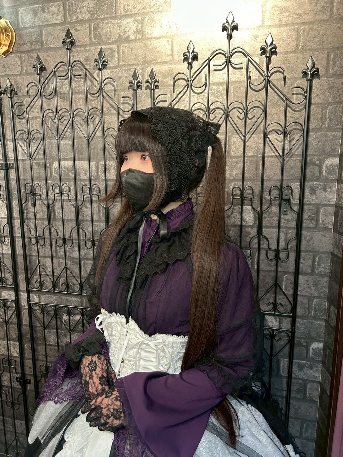 【Vallée lys】ヴァレリス Nocturne Sheer Tulle Dress ホワイト/ピンク/グレー/ボルドー/パープル/ブラック