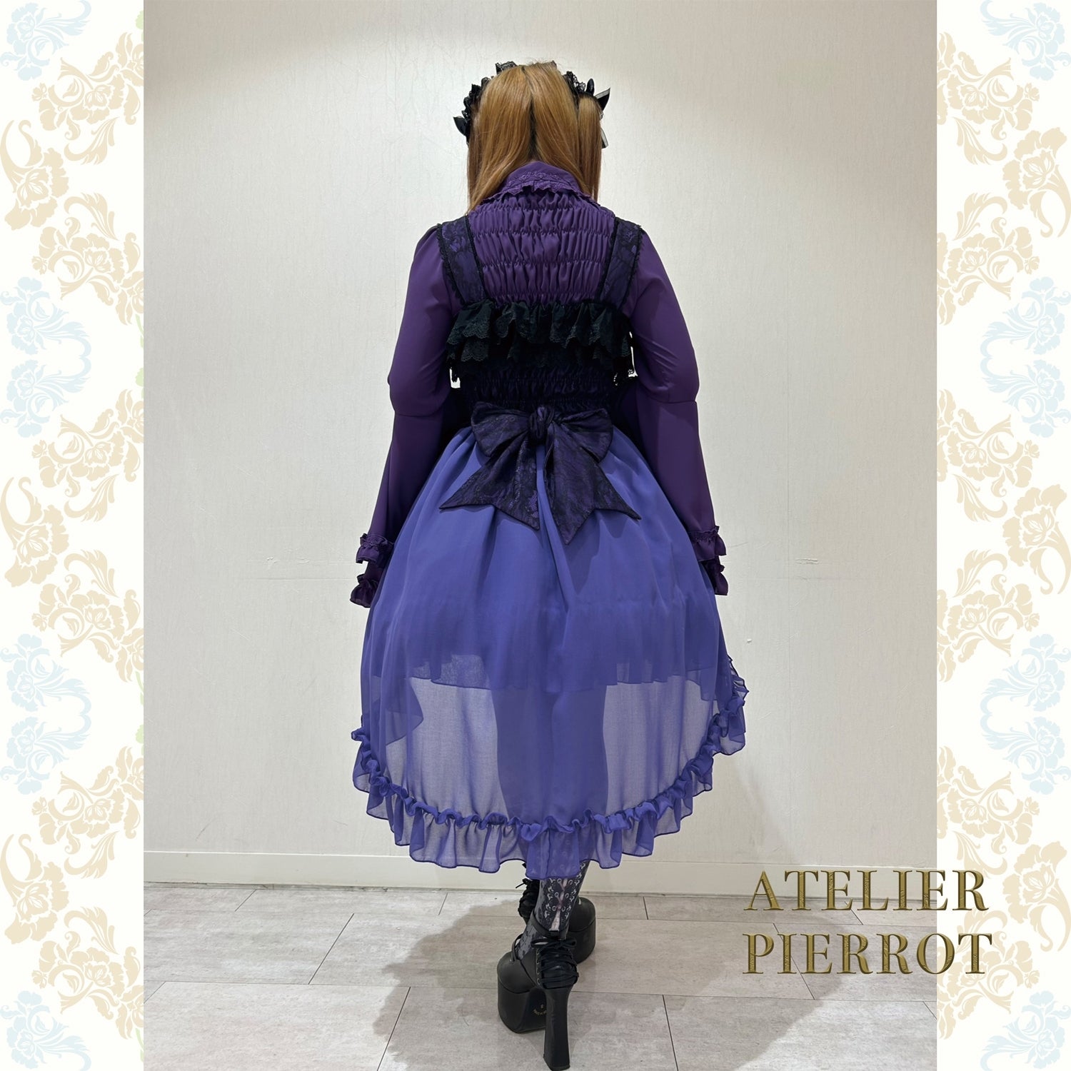 【ATELIER PIERROT工作室小丑Louise Jabot Blouse白/紫/黑