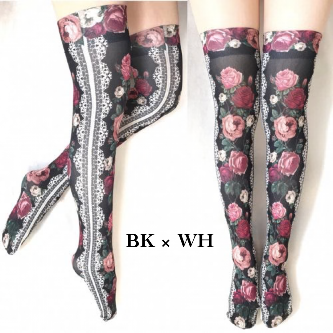 【Morun×Muuna Stoik】モランムーナストイック Rose’s thornオーバーニーソックス