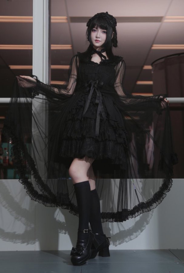 【Vallée lys】ヴァレリス Nocturne Tulle Cardigan 新色Gray/カーキ