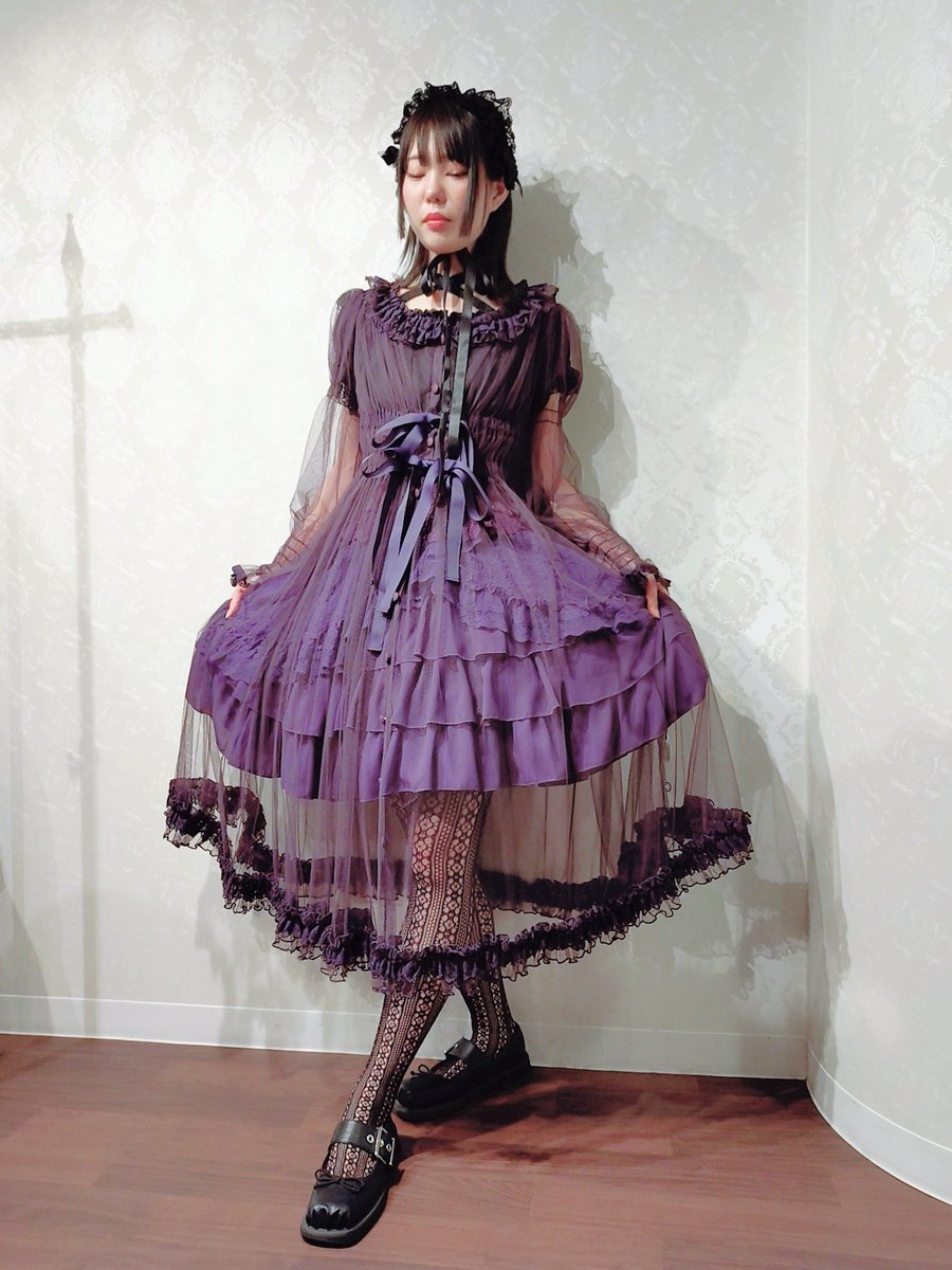 【Vallée lys】ヴァレリス Nocturne Tulle Cardigan 新色ホワイト/ボルドー/パープル/ネイビー/ブラック