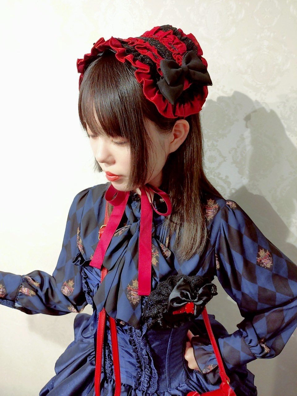 【ATELIER PIERROT】 Gathered Bloom Headdress ホワイト/ボルドー/ネイビー/ブラック