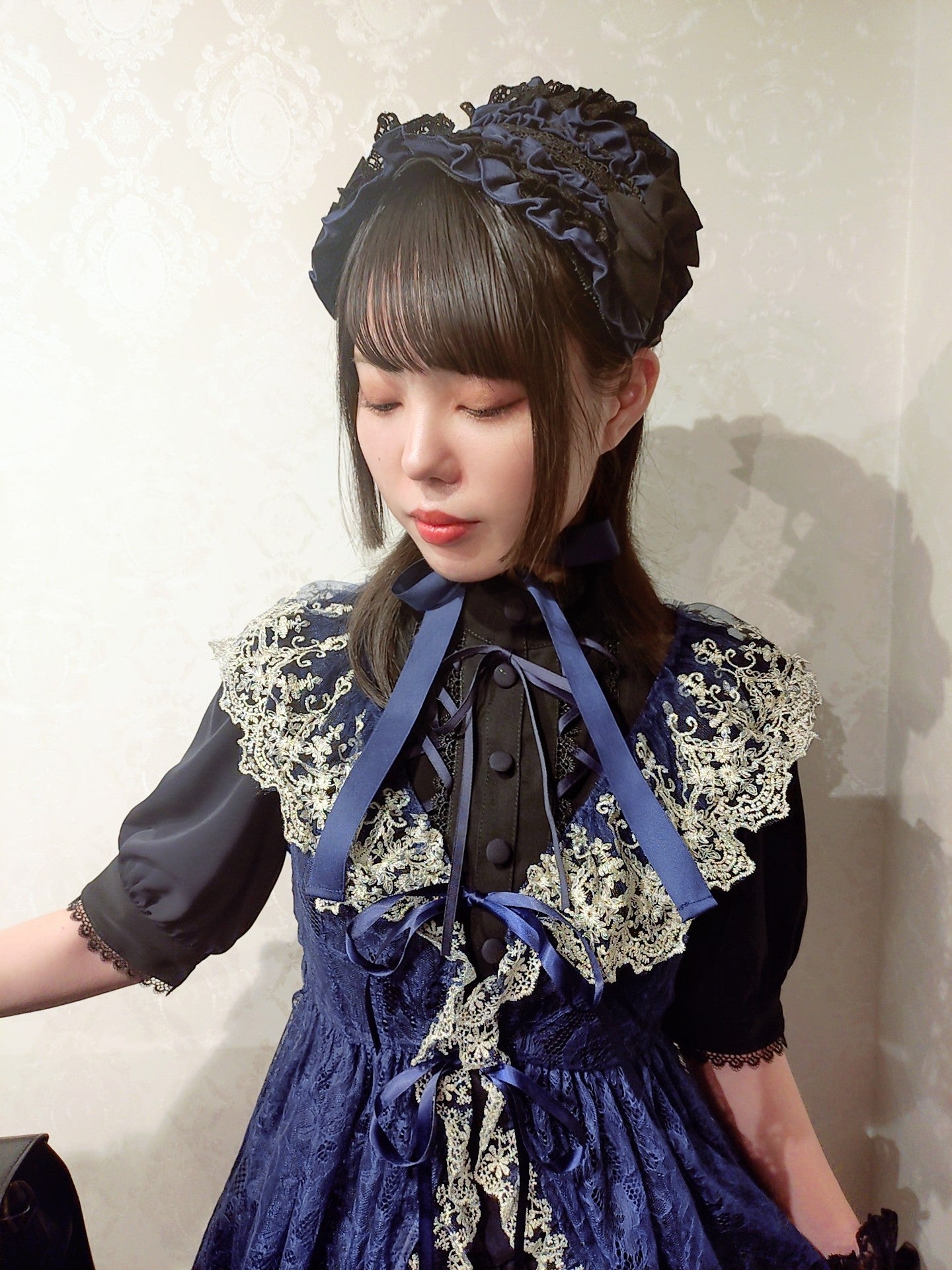 【ATELIER PIERROT】 Gathered Bloom Headdress ホワイト/ボルドー/ネイビー/ブラック
