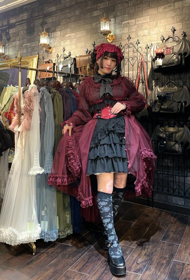 【Vallée lys】ヴァレリス Nocturne Tulle Cardigan 新色Gray/カーキ