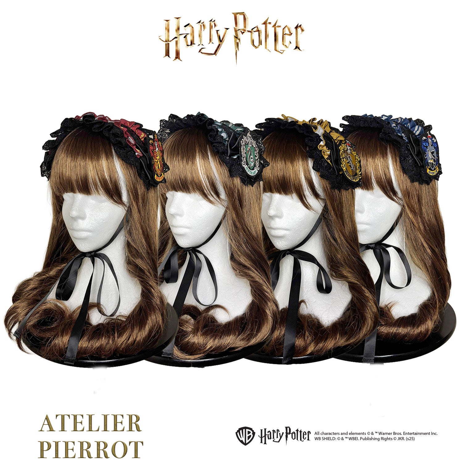 【ATELIER PIERROT】 Harry Potter ハリーポッター/編み上げヘッドドレス グリフィンドール/スリザリン/ハッフルパフ/レイブンクロー