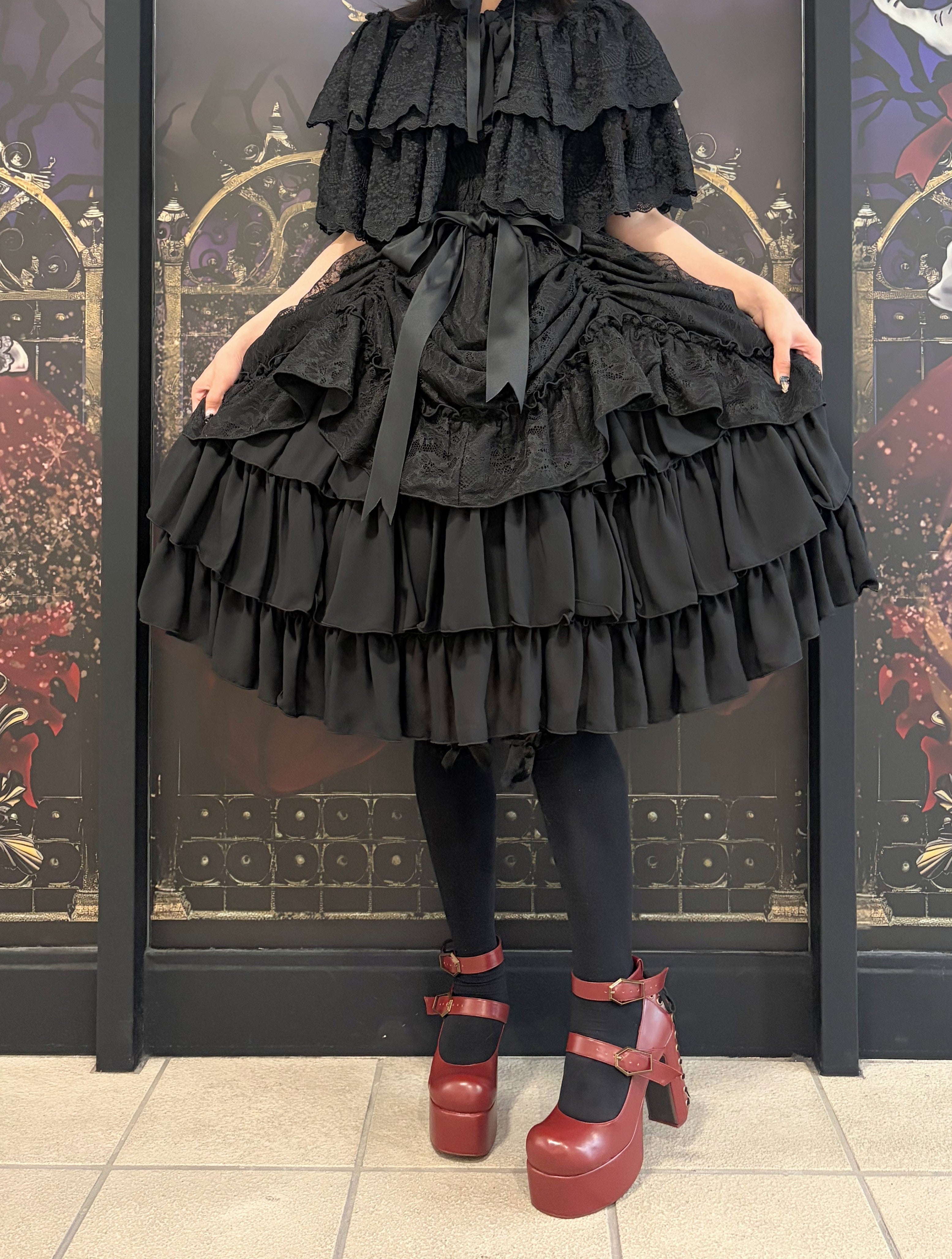【ATELIER PIERROT】 Coffin Buckle Lace-Up Platform Pumps ホワイト/ボルドー/ゴールド/ブラック S/M/L/XL★新作ダブルポイント対象8月31日まで★