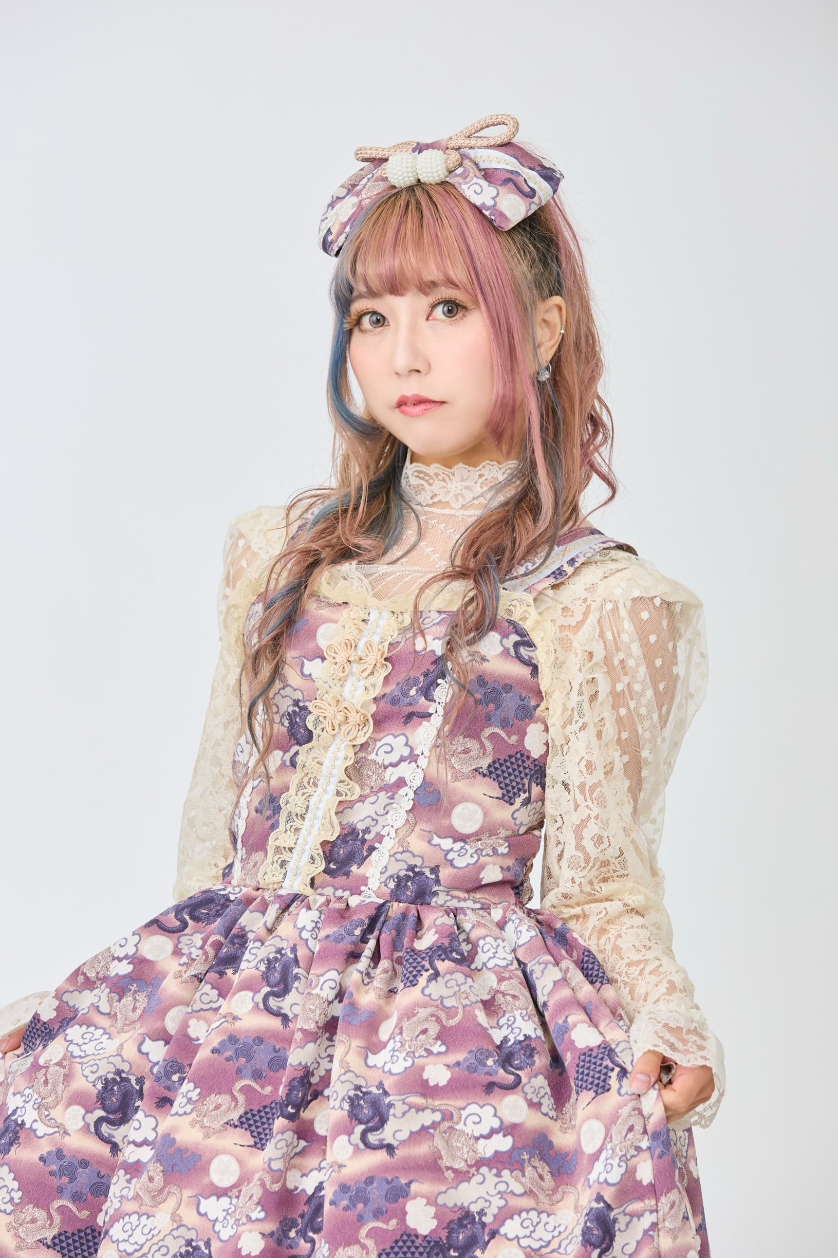 【Moonrise Theater】ムーンライズ・シアター "飛龍" ジャンパースカート 紫/黒 ★受注期間10月31日(金)まで★