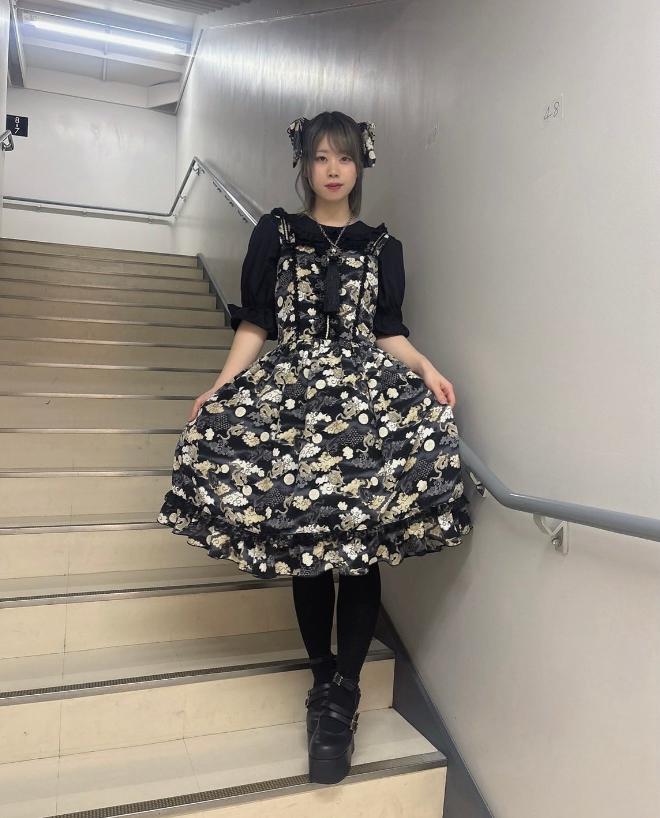 【Moonrise Theater】ムーンライズ・シアター "飛龍" ジャンパースカート 紫/黒 ★受注期間10月31日(金)まで★