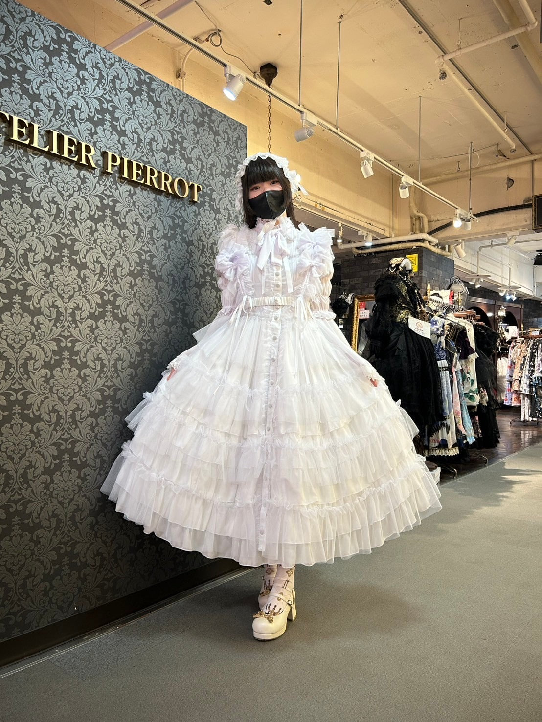 【Vallee lys】Vallee Nocturne Tulle Jumper Skirt白色/波尔多/紫色/黑色