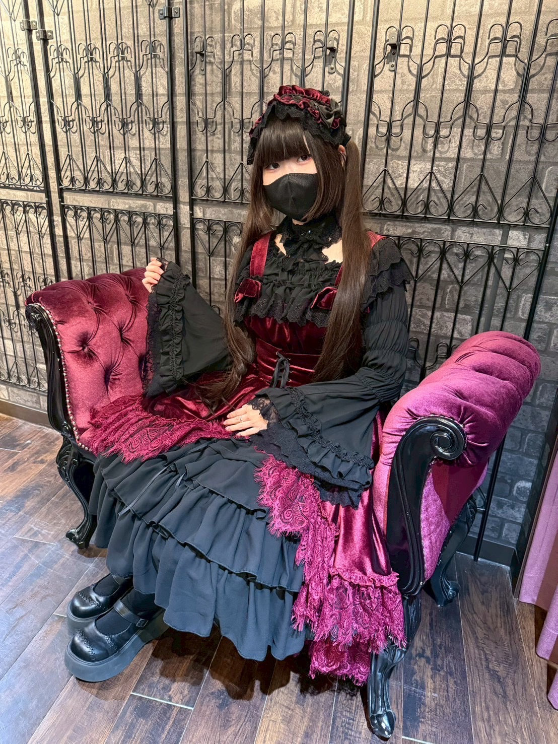 【ATELIER PIERROT】 Adenophora Jumper Skirt ボルドー/ネイビー/ブラック【BLACK FRIDAY SALE対象】