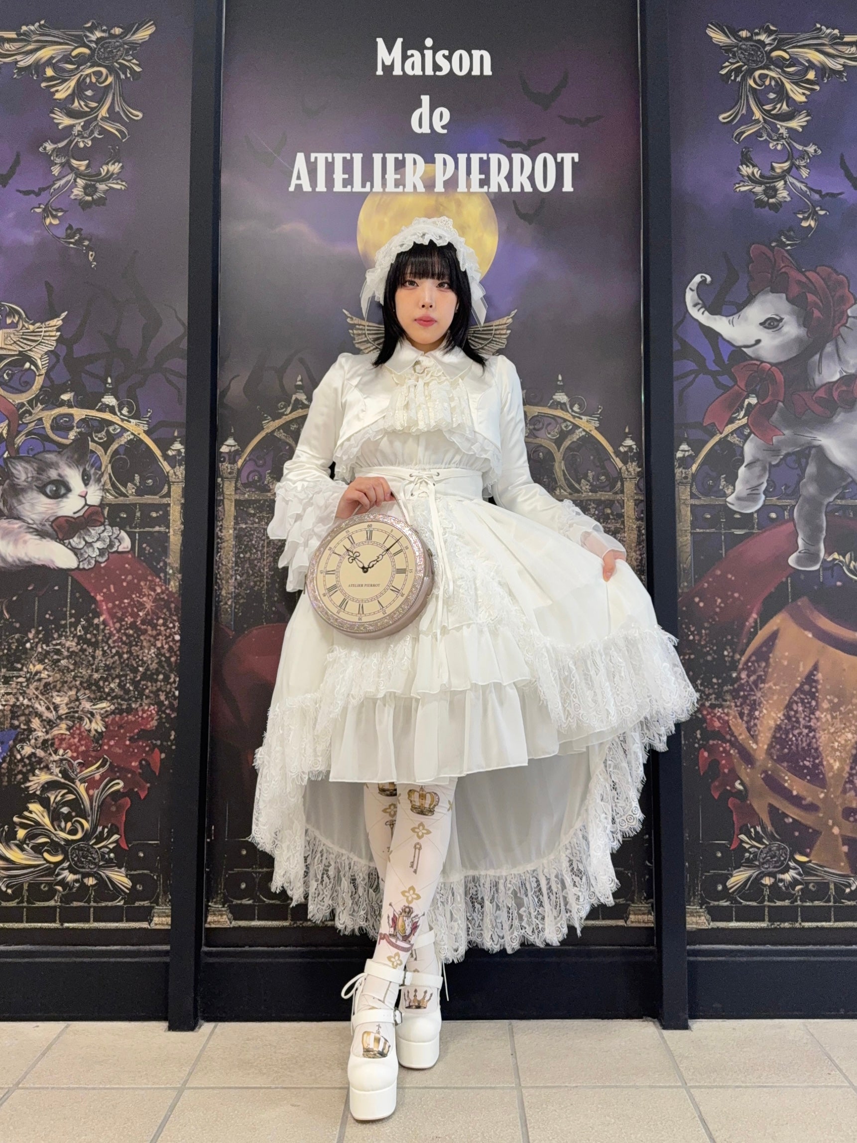 【ATELIER PIERROT】 ★ご予約受付中★ “Aeon” Clock Shoulder Bag -Gothic Lolita Shoulder Bag- 新色シルバー/ブロンズ/ブラック