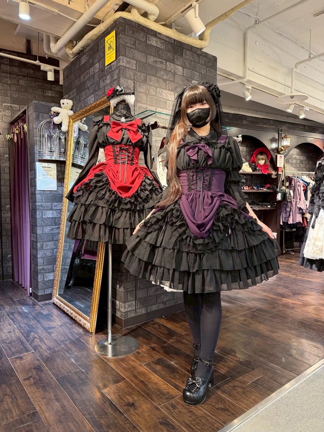 【ATELIER PIERROT】 Eternal Waltz Jumper Skirt ホワイト/ボルドー/パープル/ネイビー/ブラック×ホワイト/ブラック