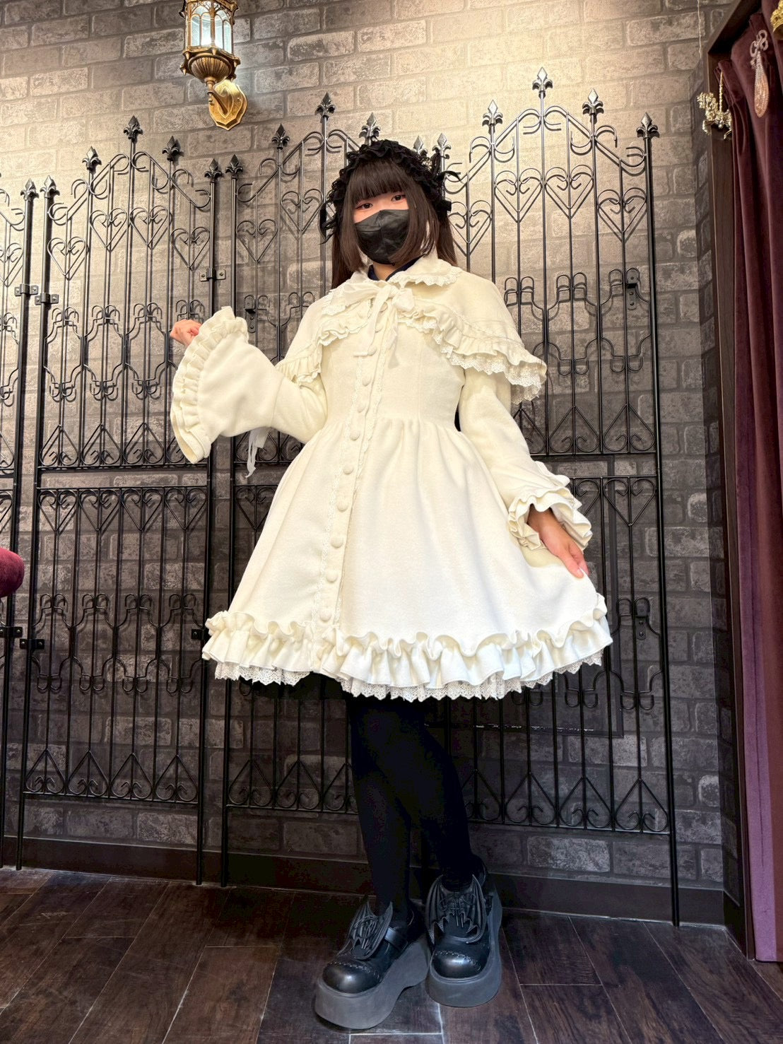 【ATELIER PIERROT】 Fleur d’Hiver Coat ホワイト/ボルドー/ネイビー/ブラック