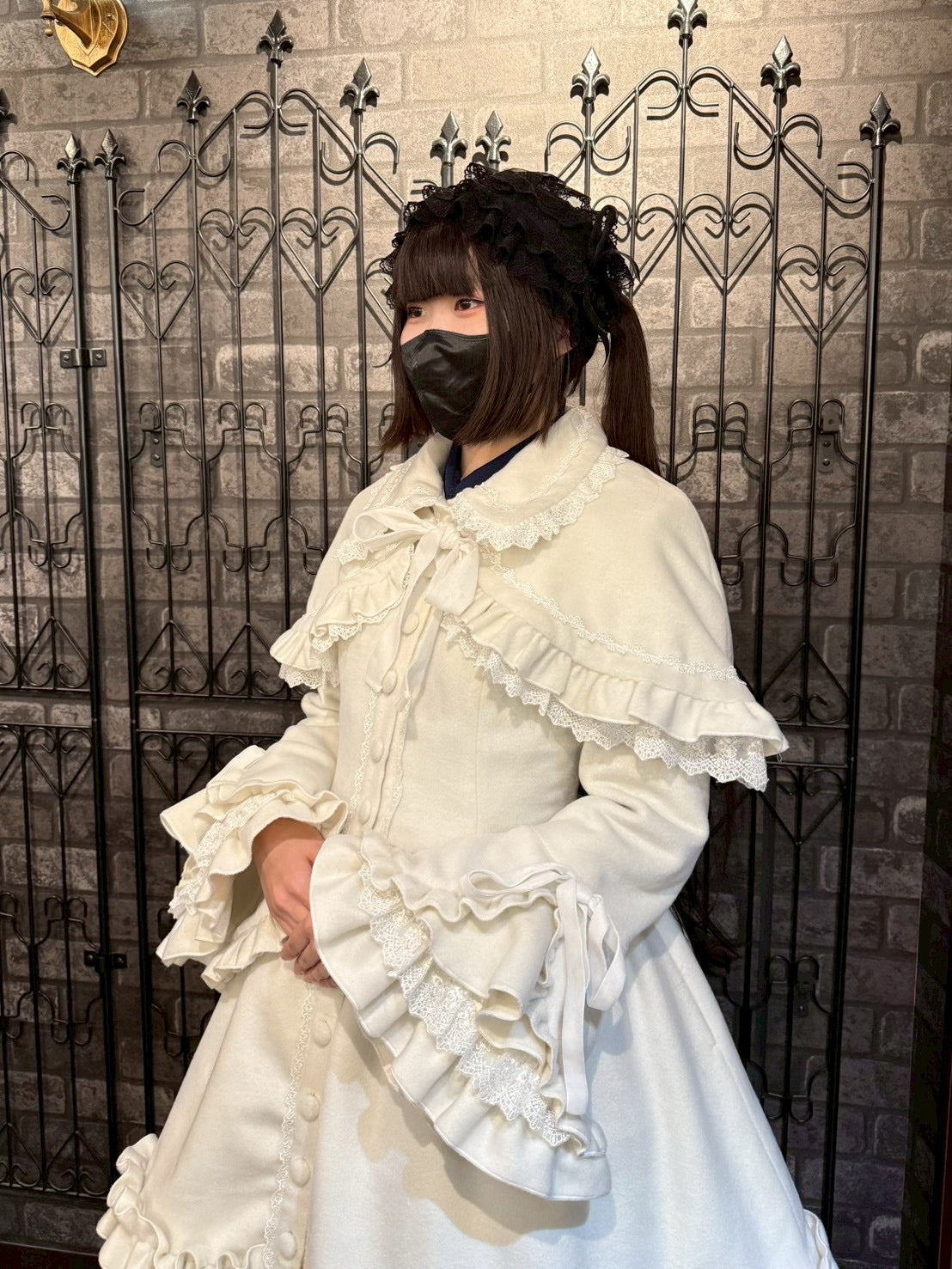 【ATELIER PIERROT】 Fleur d’Hiver Coat ホワイト/ボルドー/ネイビー/ブラック